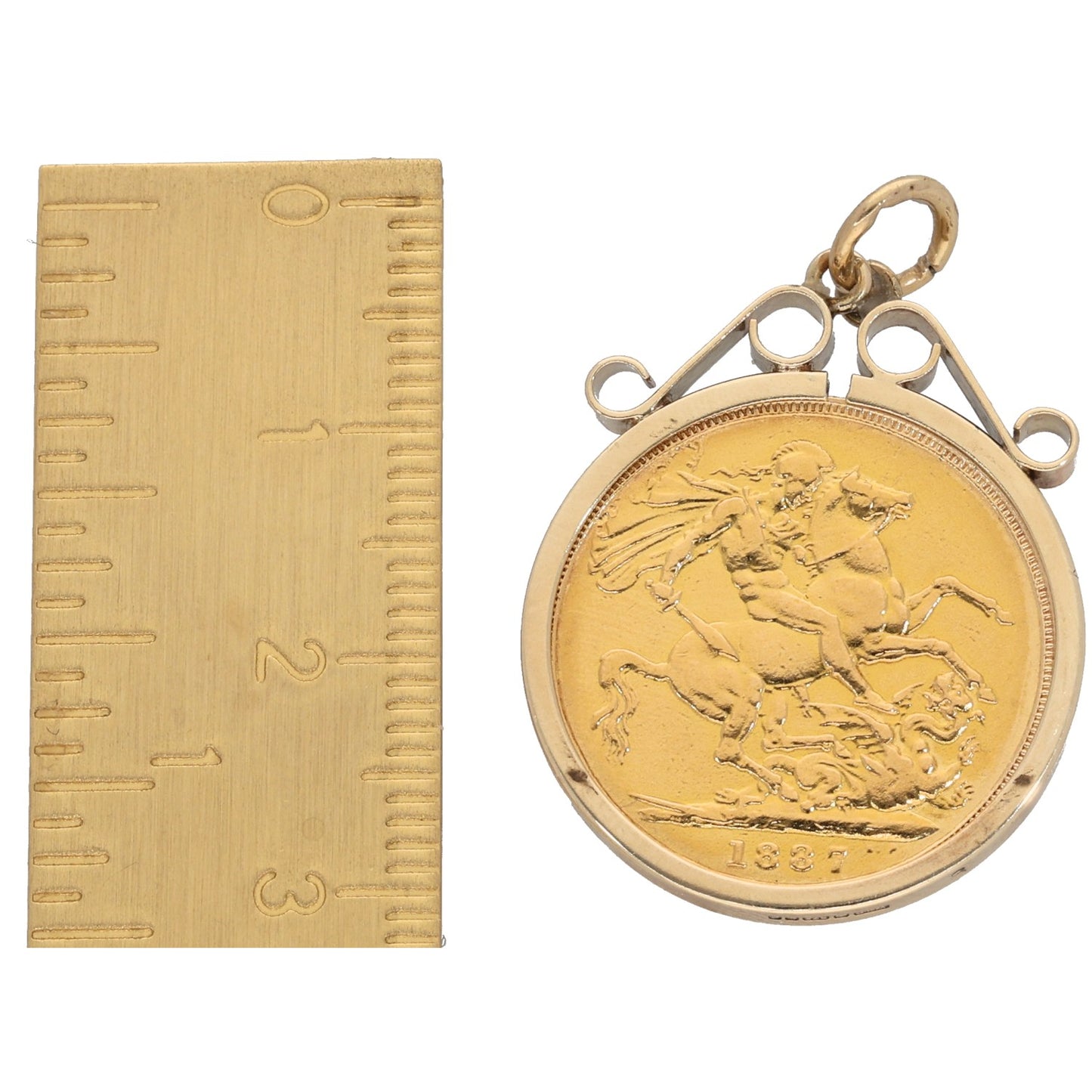 9ct Gold Full Sovereign Coin Pendant