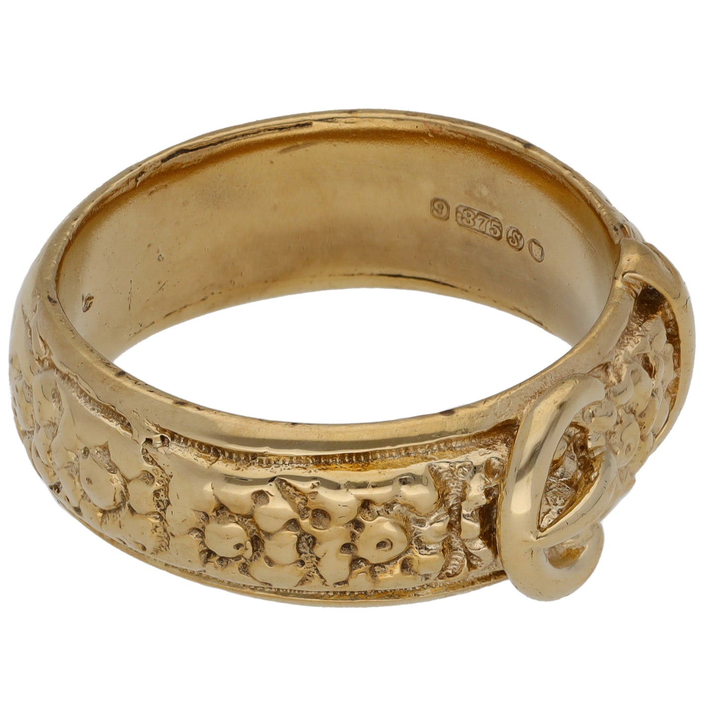 9ct Gold Buckle Ring Size X