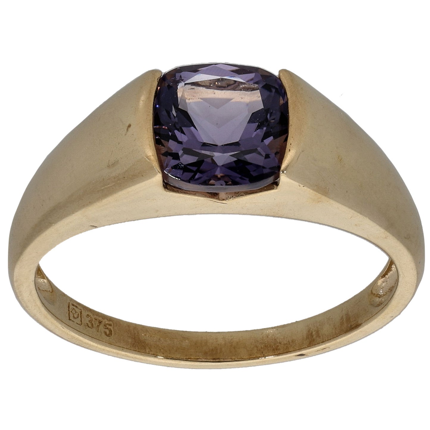 9ct Gold Iolite Single Stone Ring Size P
