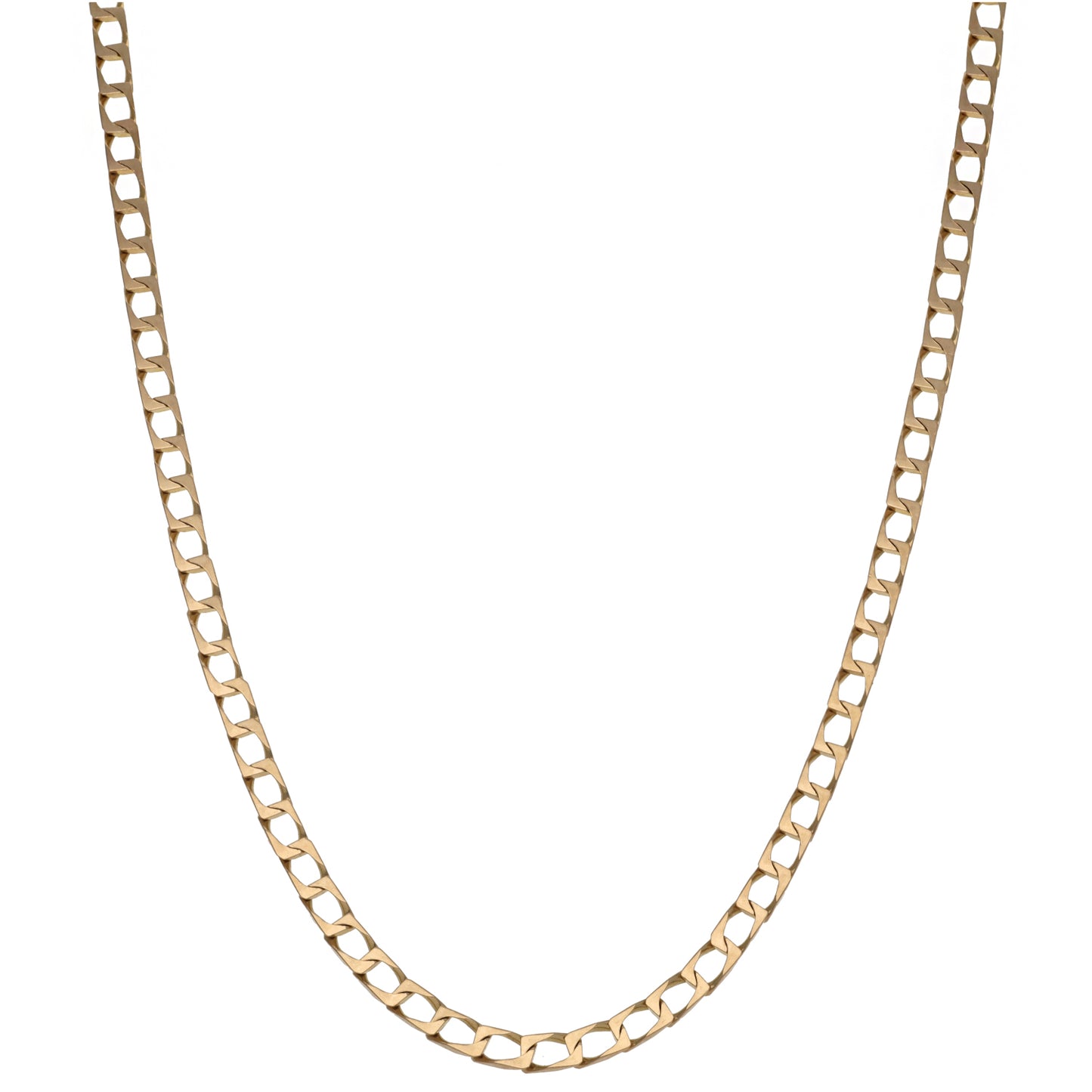 9ct Gold Curb Necklace 28"