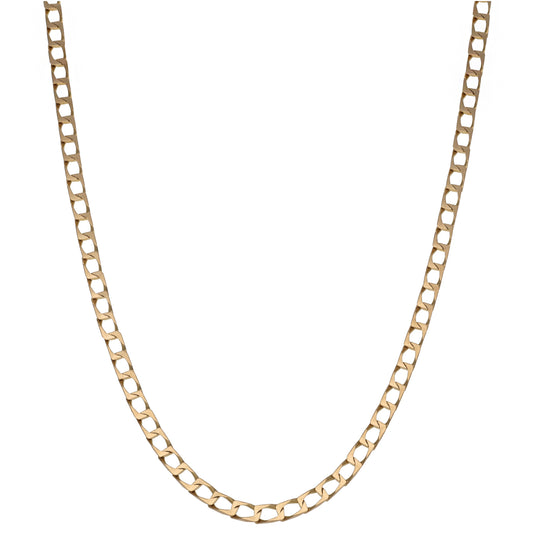 9ct Gold Curb Necklace 28"