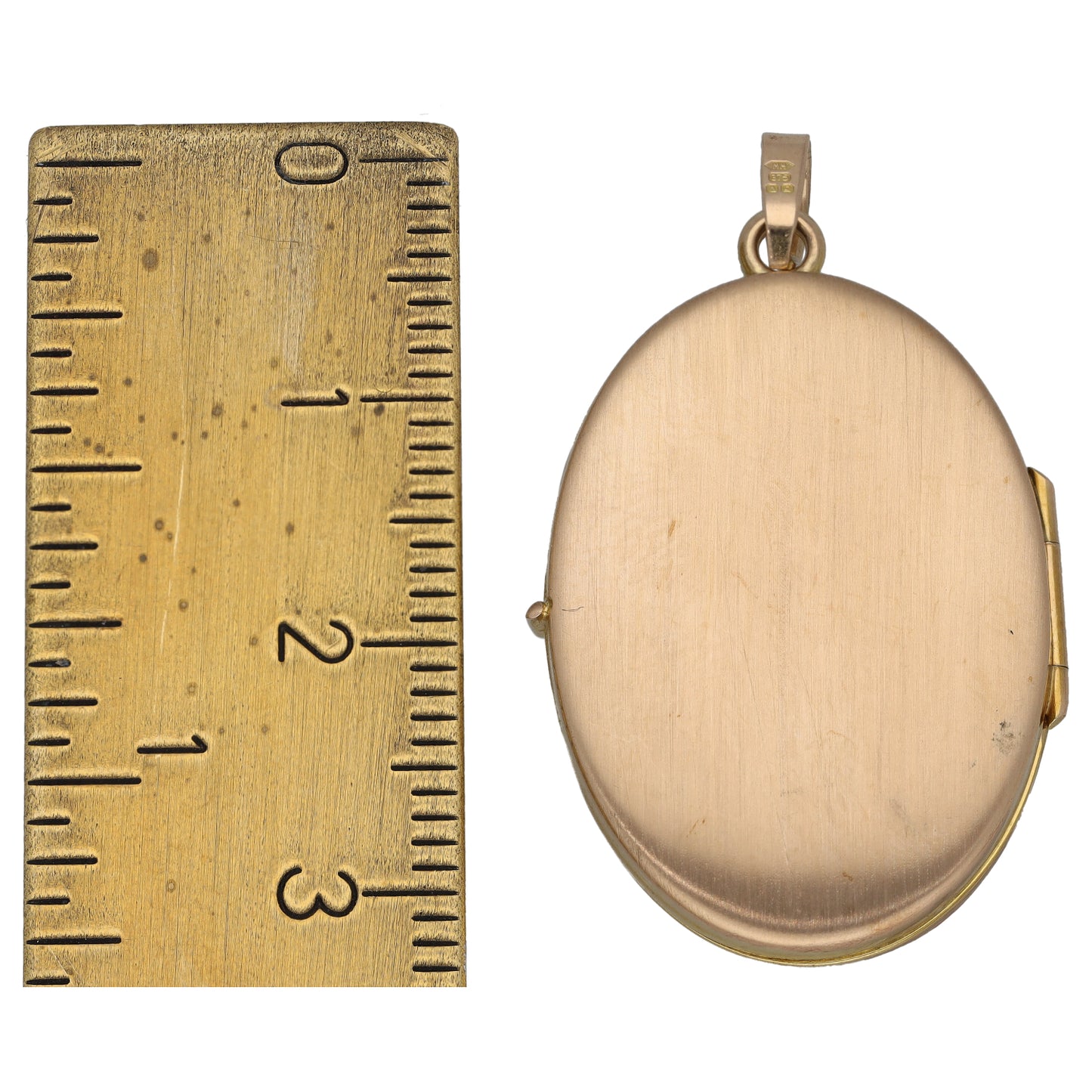 9ct Gold Patterned Locket Pendant