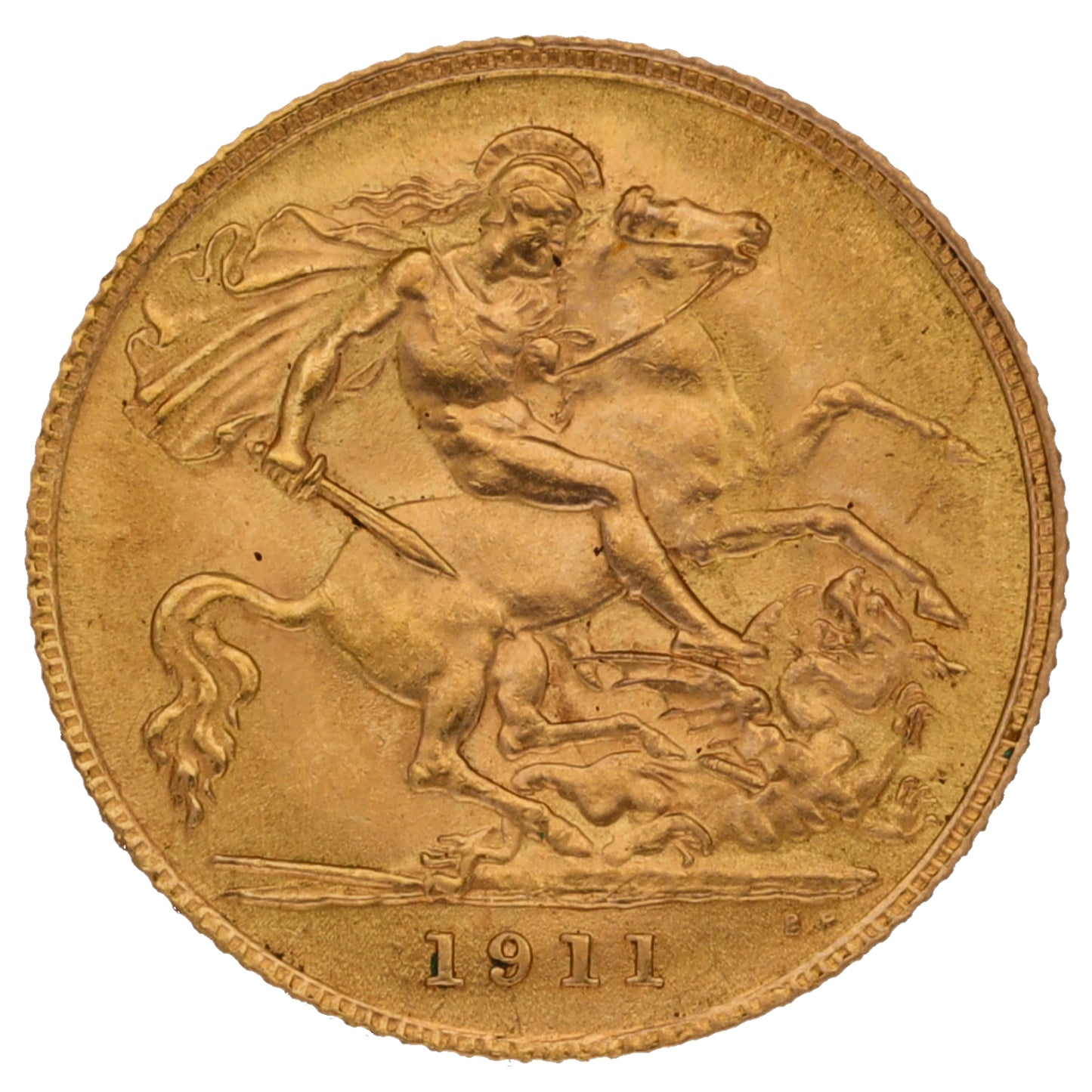 22ct Gold King George V Half Sovereign Coin 1911