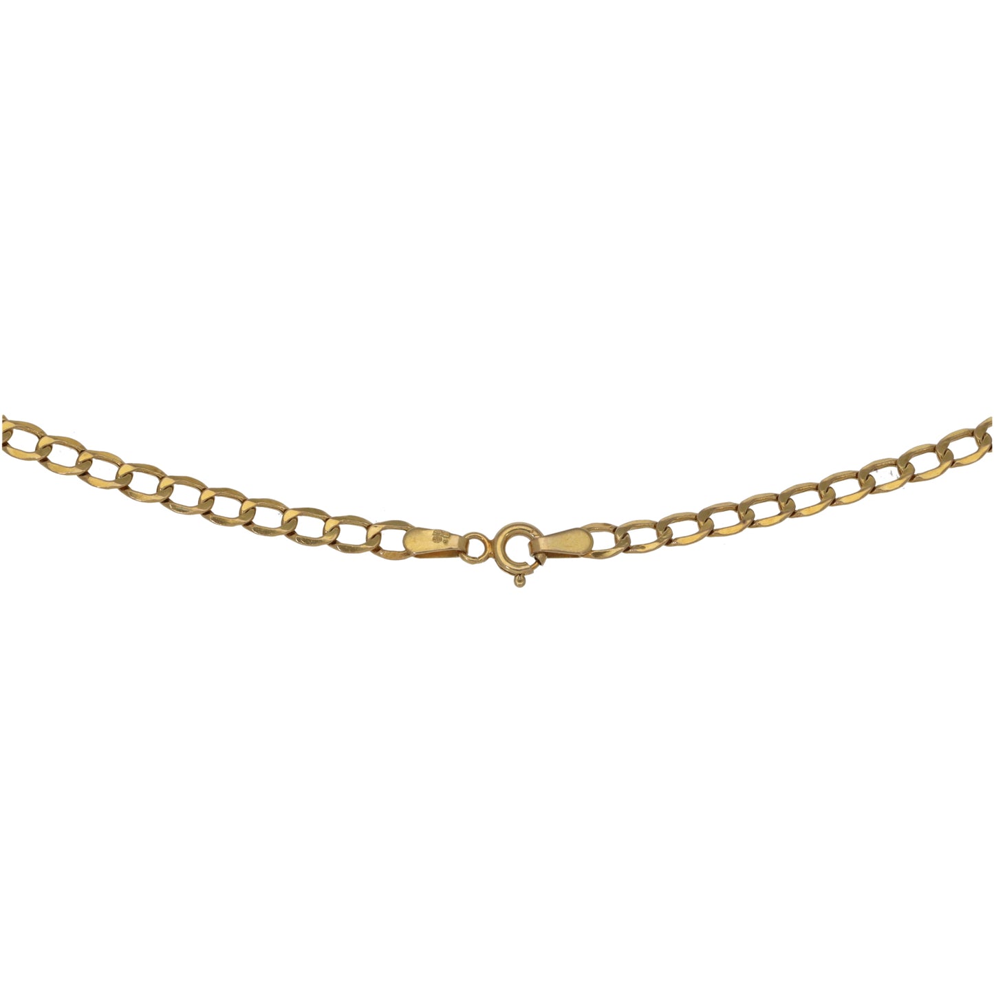 9ct Gold Curb Chain 18"