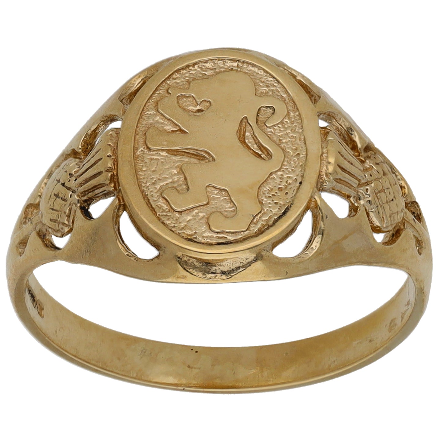 9ct Gold Emblem Ring Size P