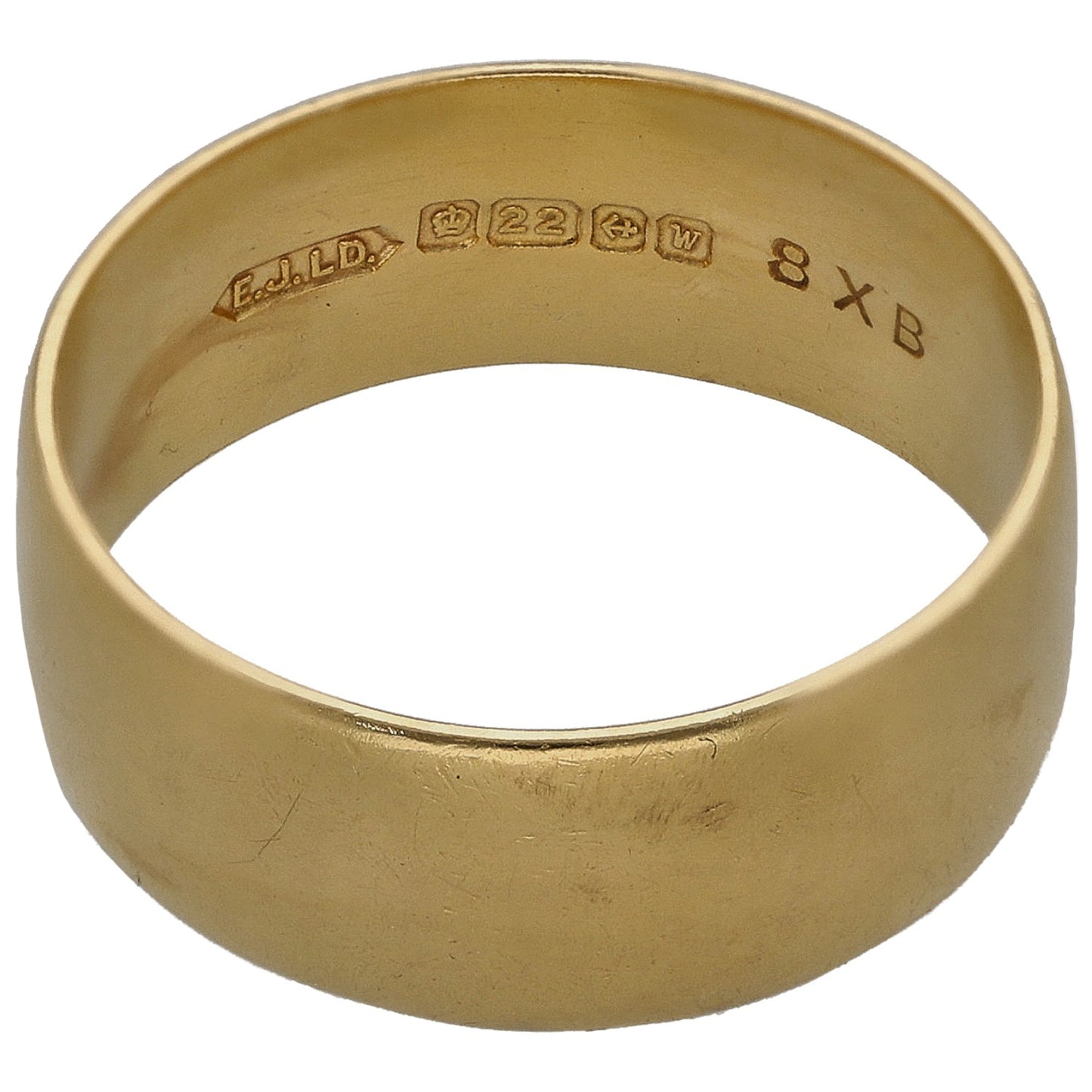 22ct Gold Plain Wedding Ring Size Q