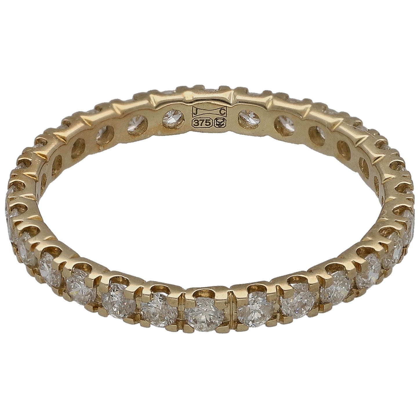 9ct Gold 0.84ct Diamond Eternity Ring Size P