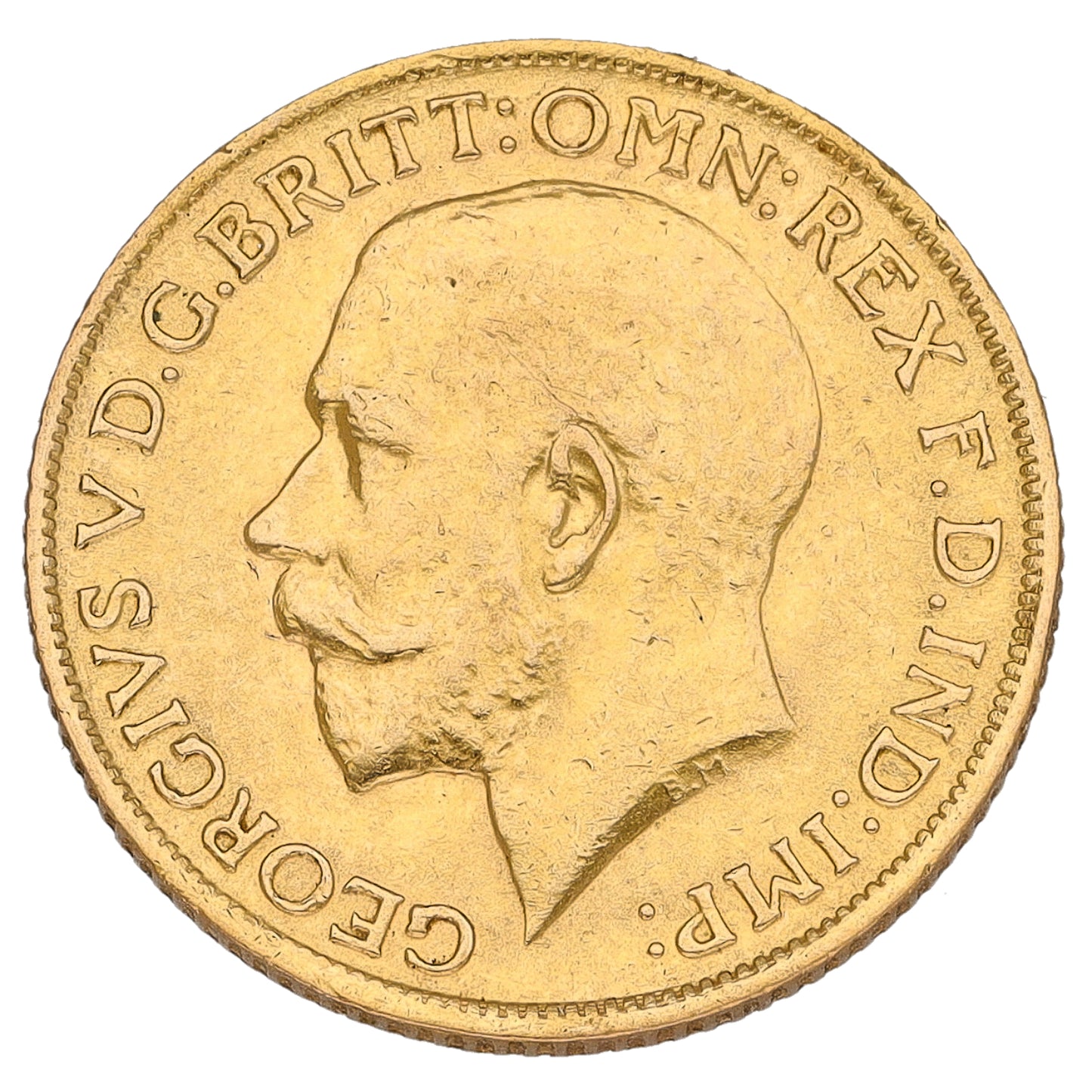 22ct Gold King George V Full Sovereign Coin 1914