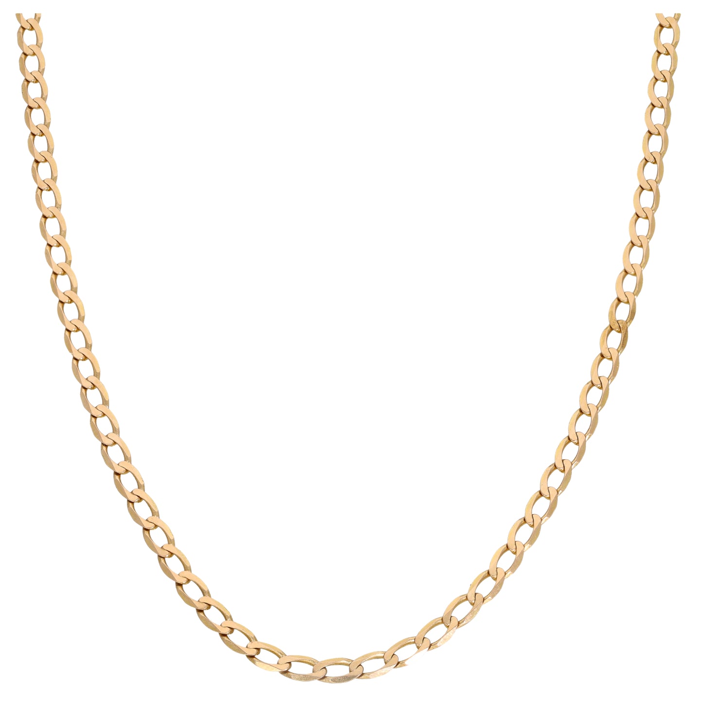 9ct Gold Curb Chain 22"
