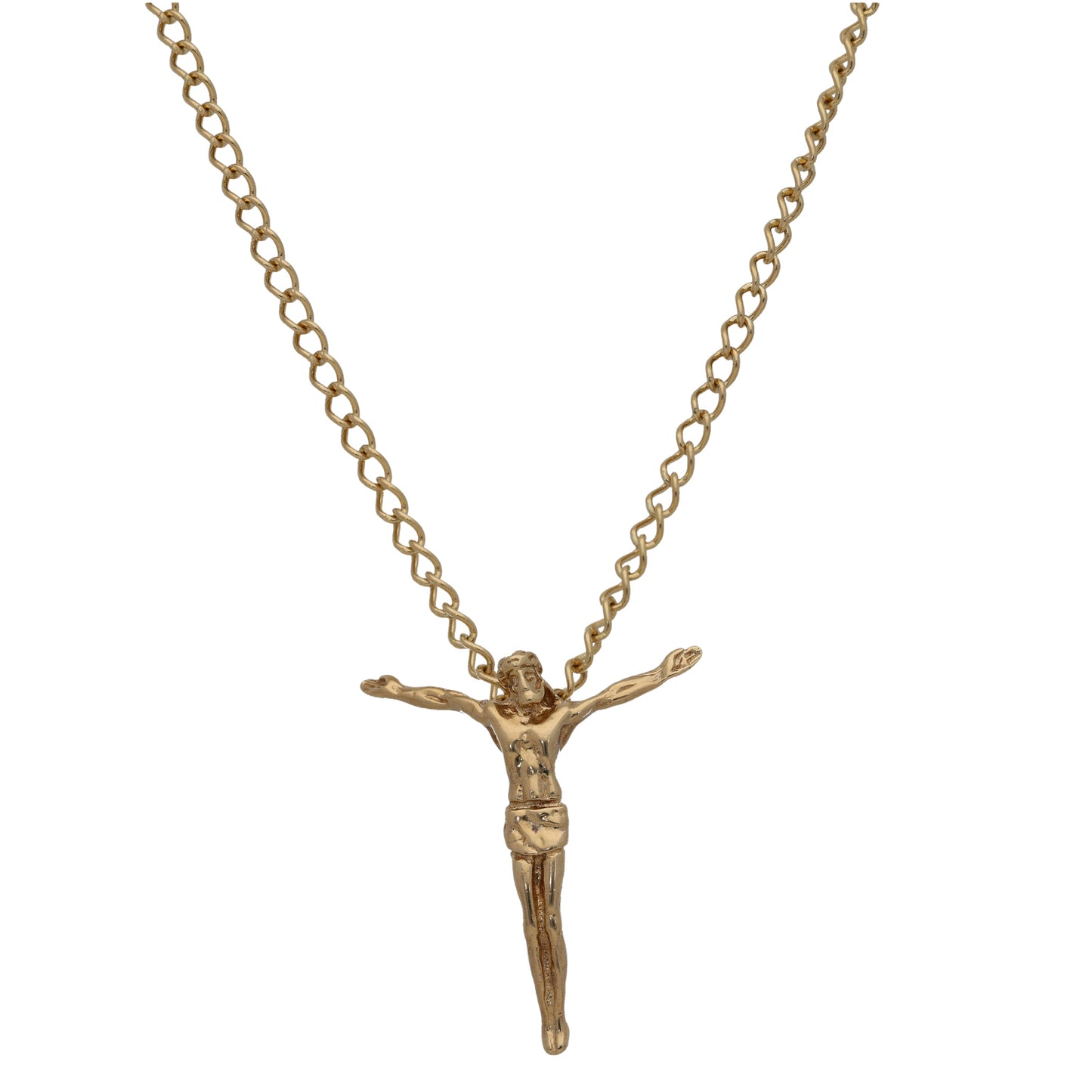 9ct Gold Crucifix Pendant With Chain