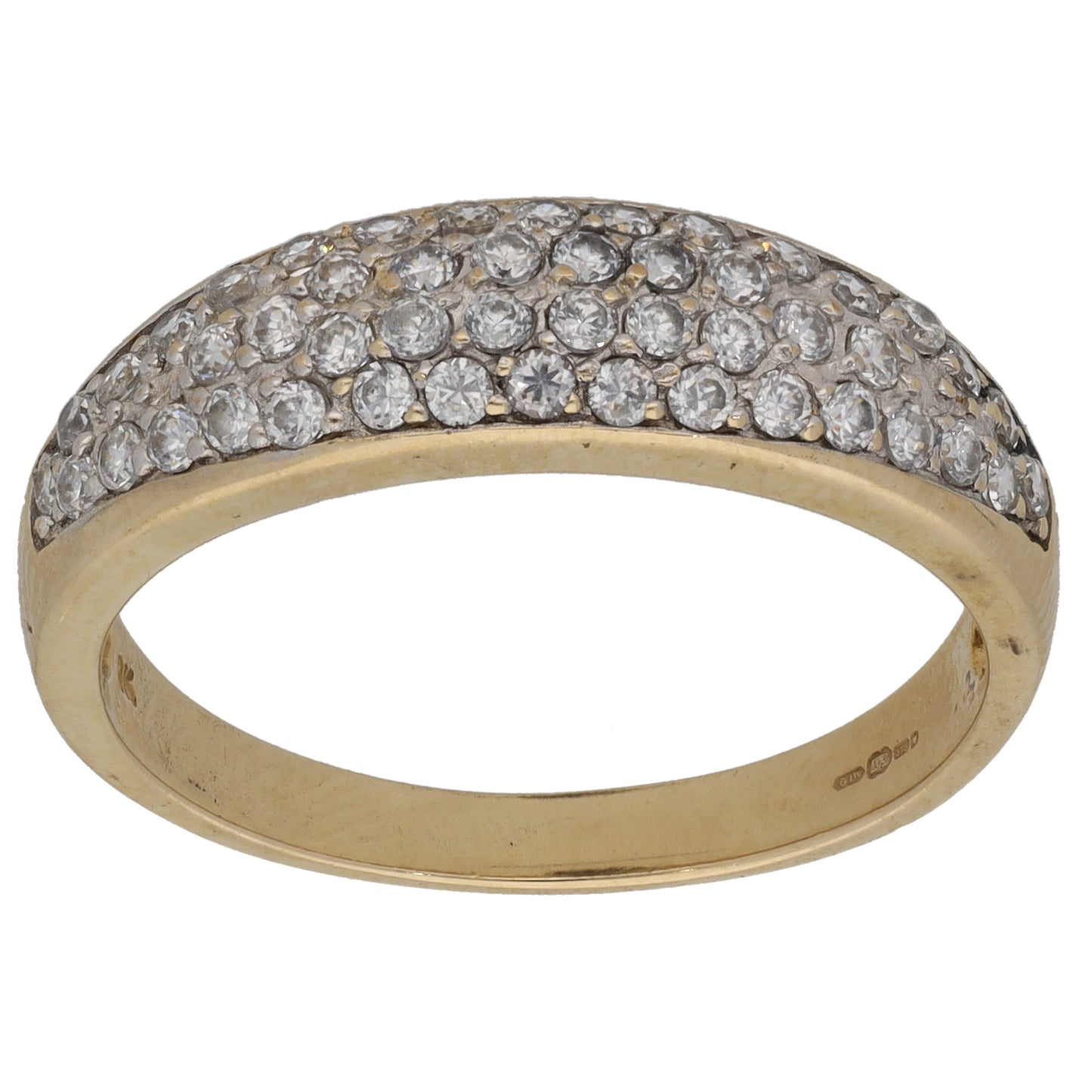 9ct Gold Cubic Zirconia Alternative Ring Size U