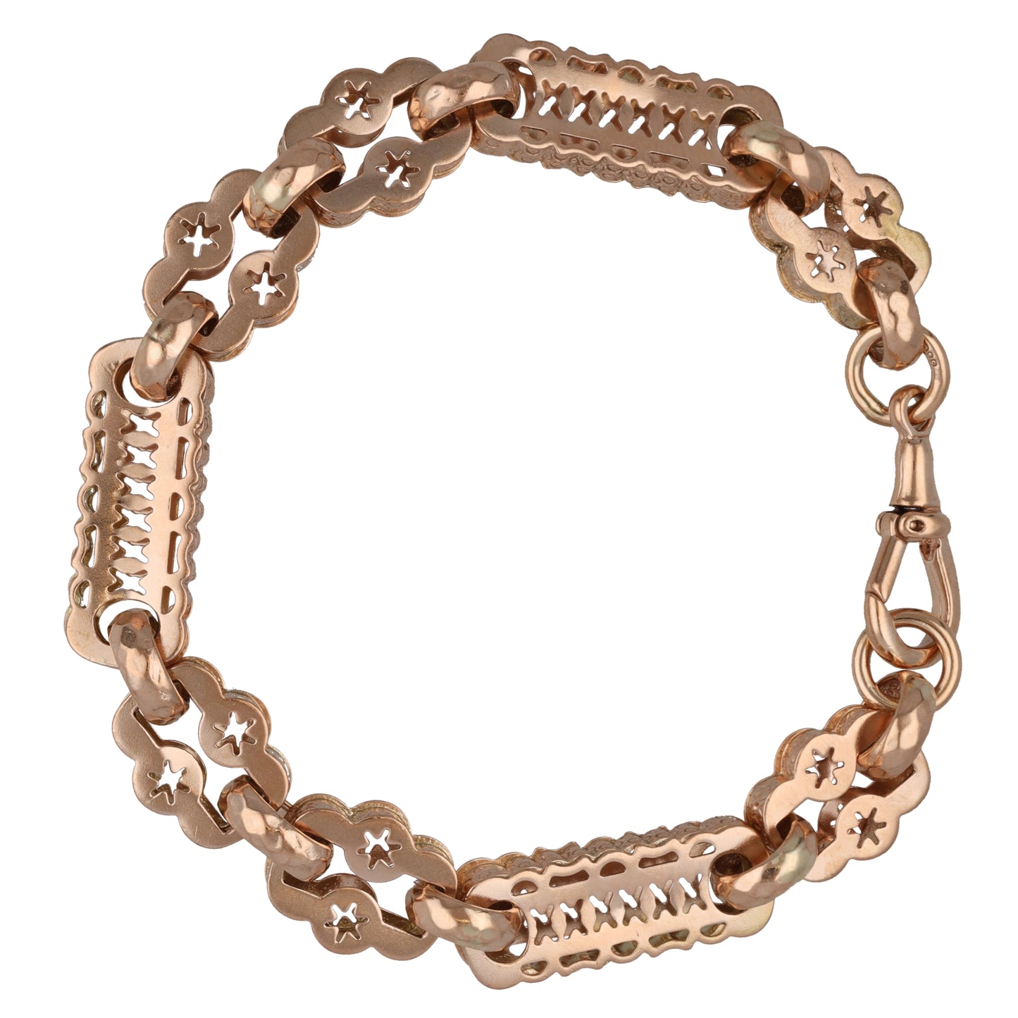 9ct Rose Gold Necklace & Bracelet Jewellery Set