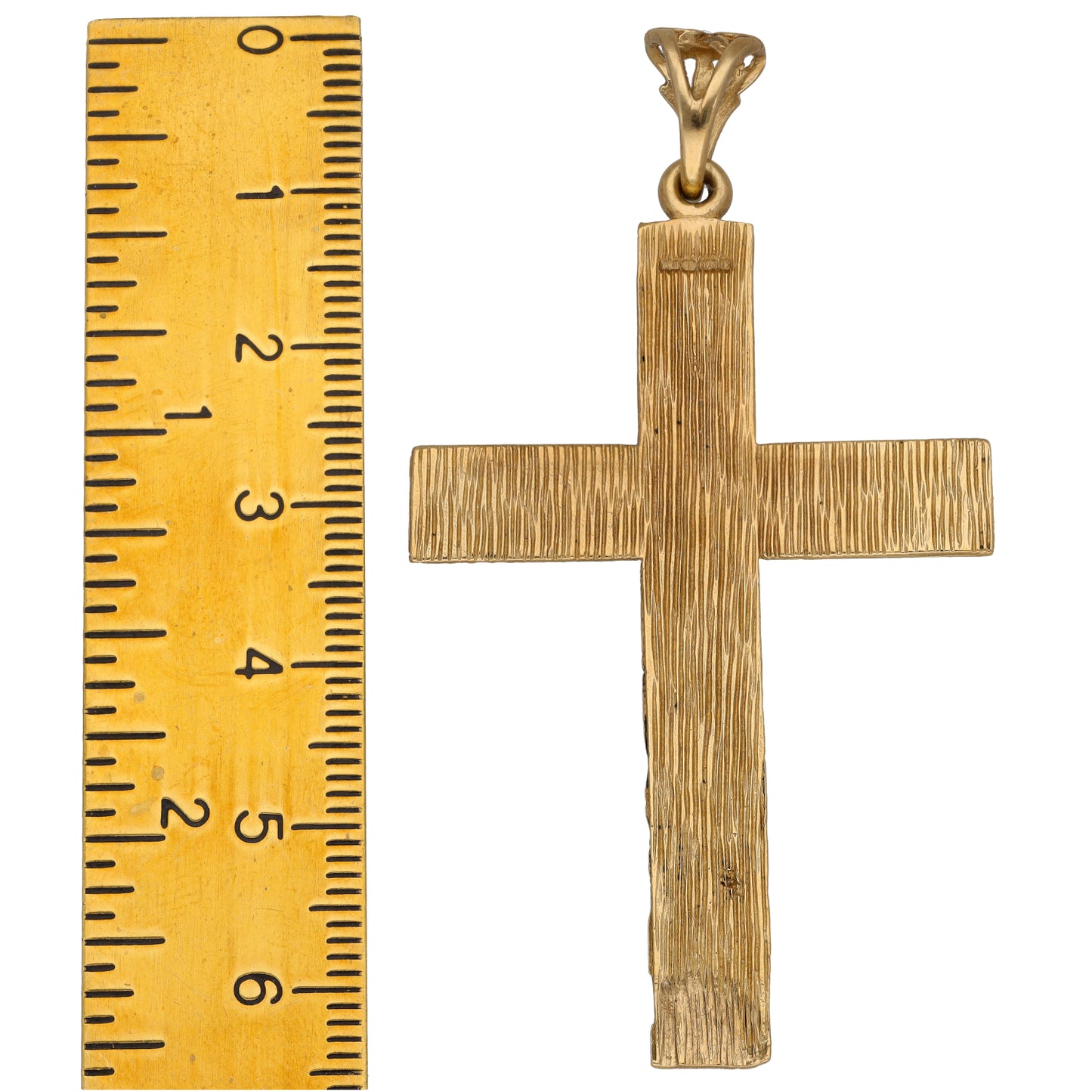 9ct Gold Cubic Zirconia Cross Pendant