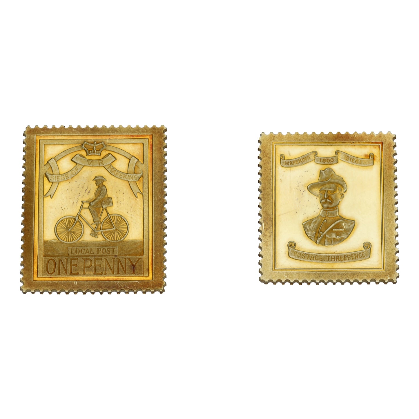 18ct Gold The Siege Of Mafeking Stamp Replica Set