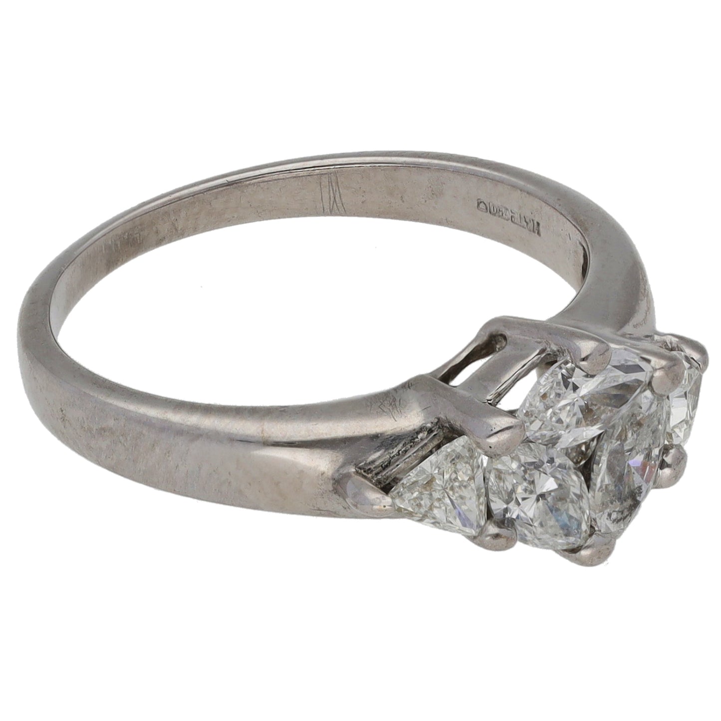 18ct White Gold 0.86ct Diamond Cluster Ring Size L