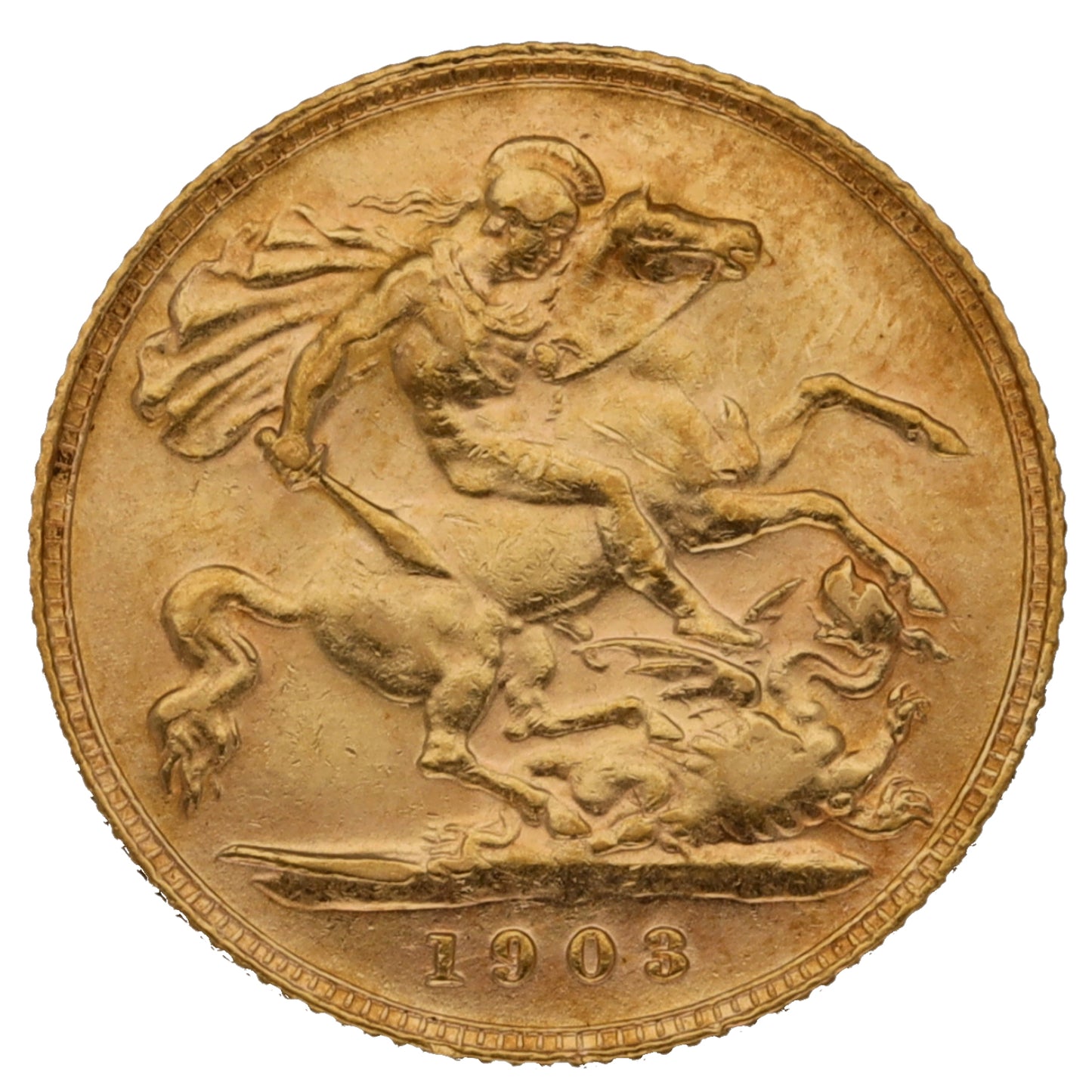 22ct Gold King Edward VII Half Sovereign Coin 1903