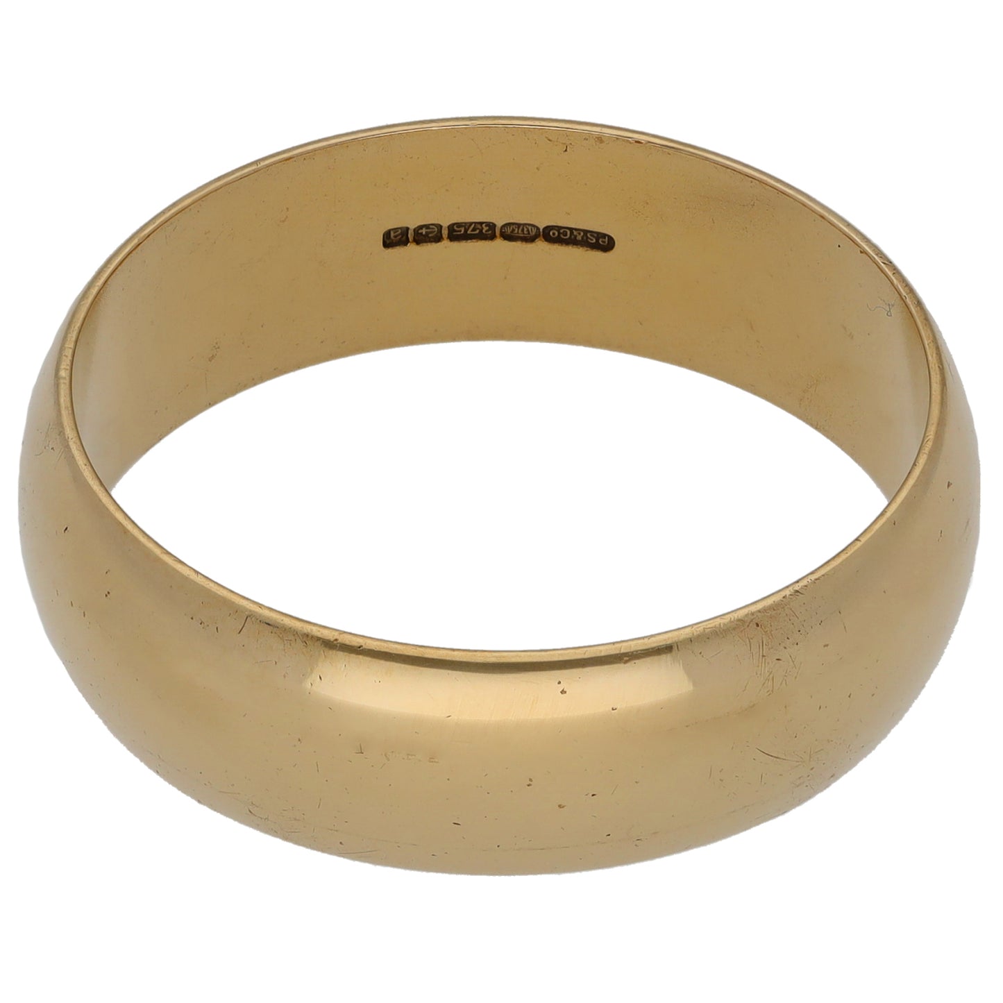 9ct Gold Plain Wedding Ring Size X