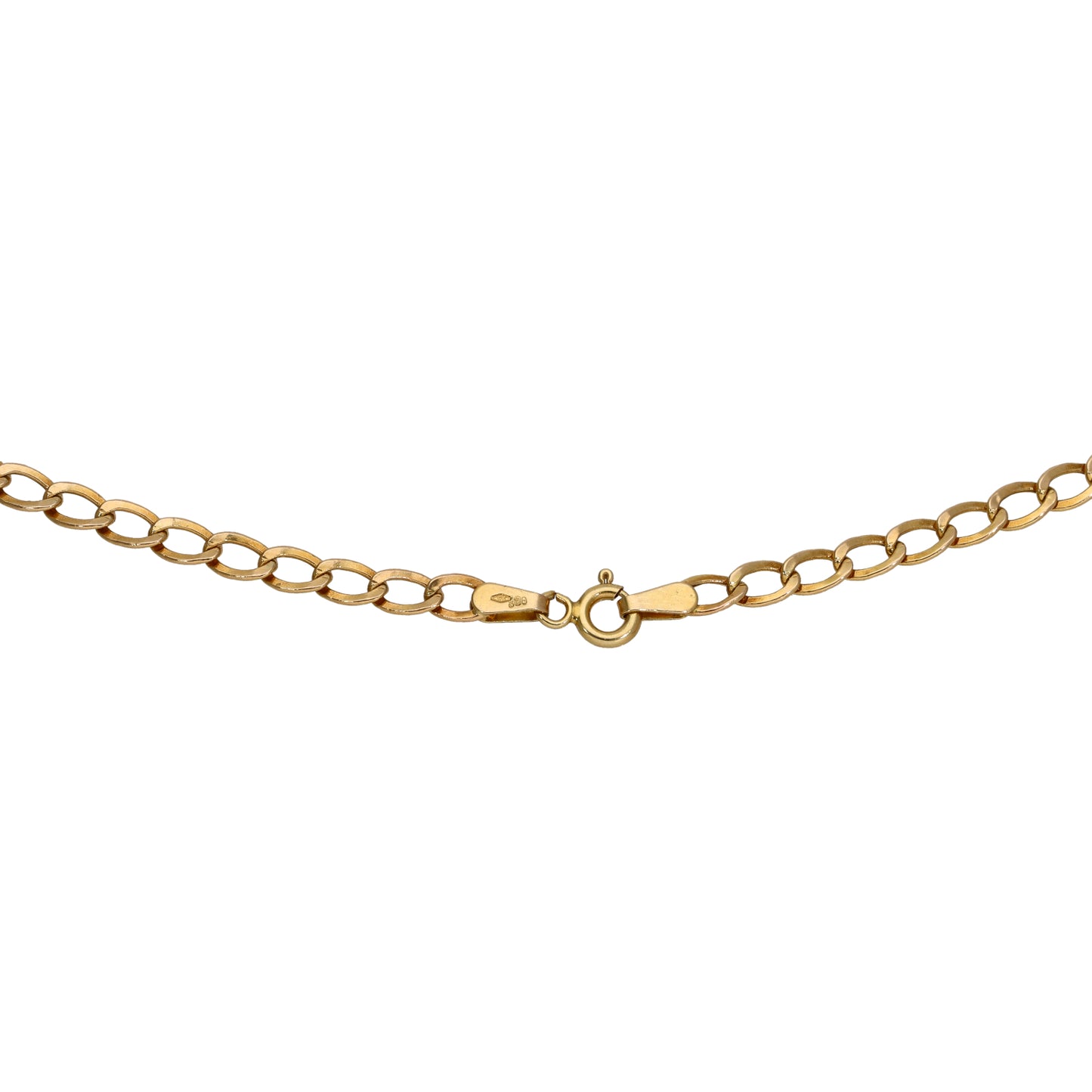 9ct Gold Curb Chain 18"