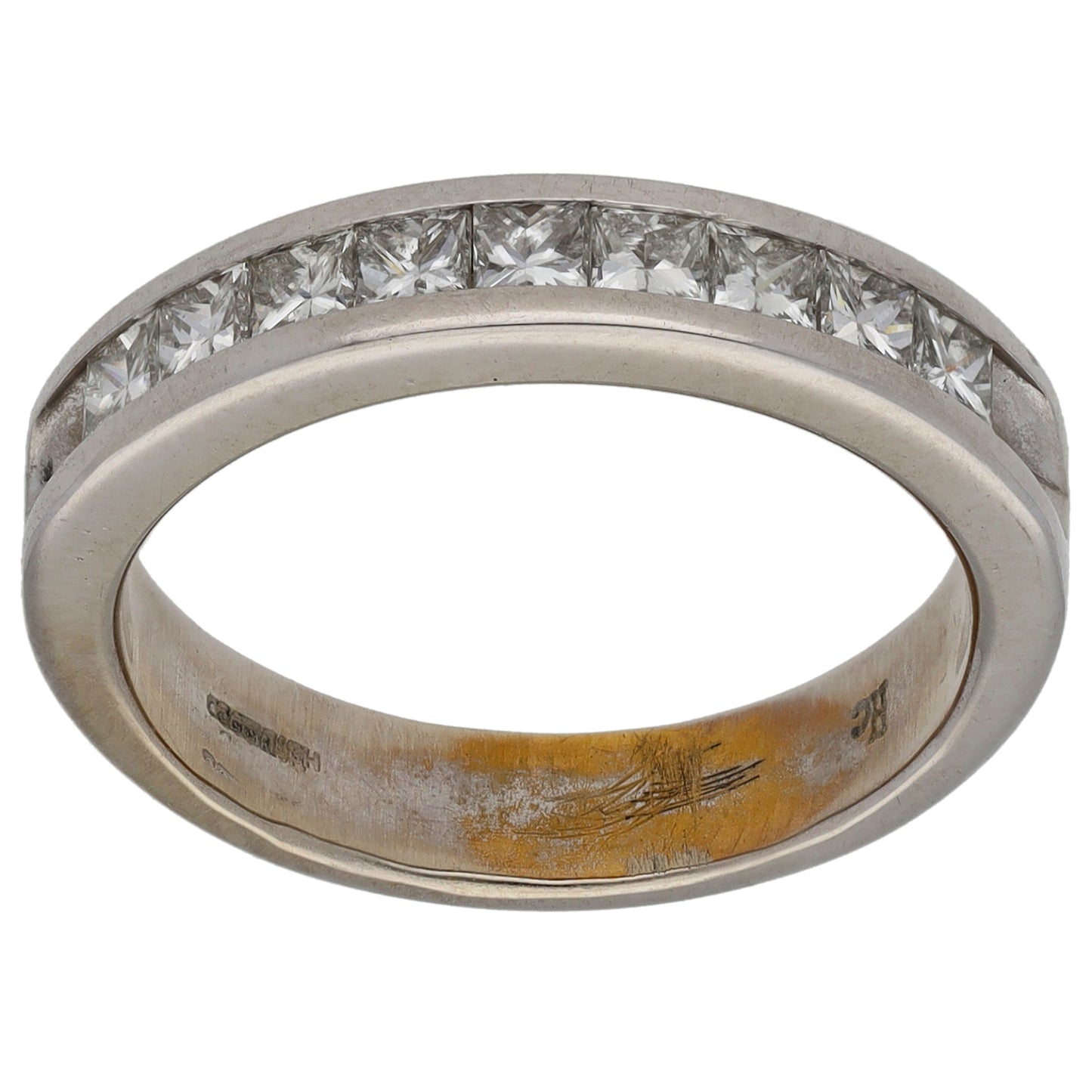 14ct White Gold 0.45ct Half Eternity Ring Size N