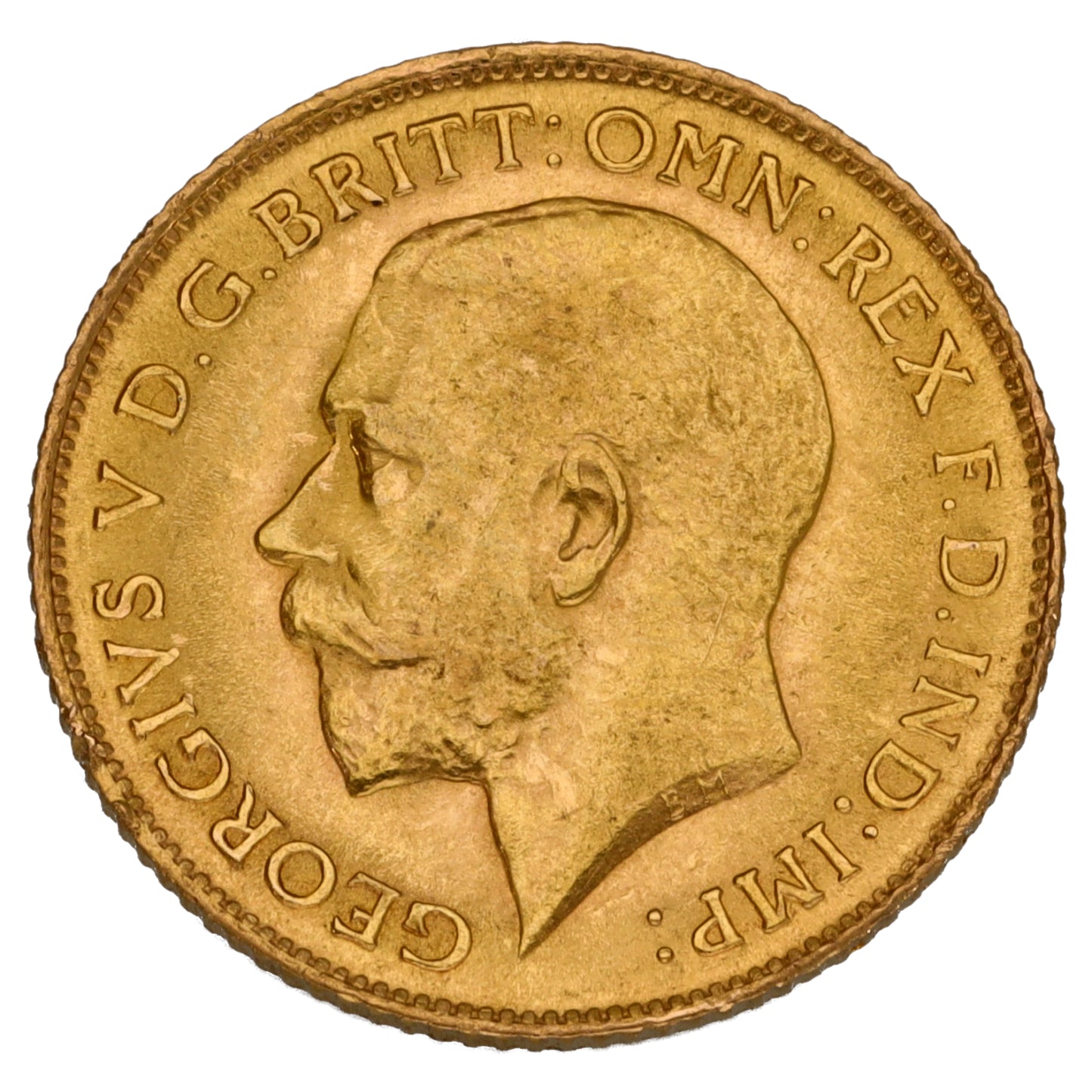 22ct Gold King George V Half Sovereign Coin 1914