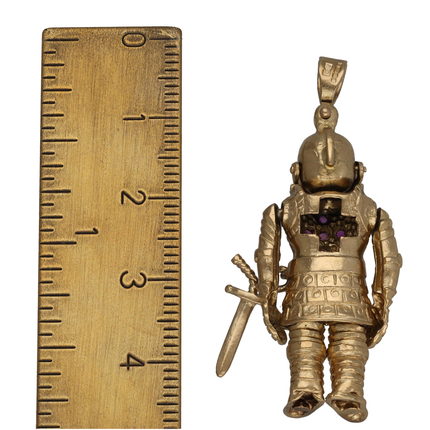 9ct Gold Imitation Knight Pendant