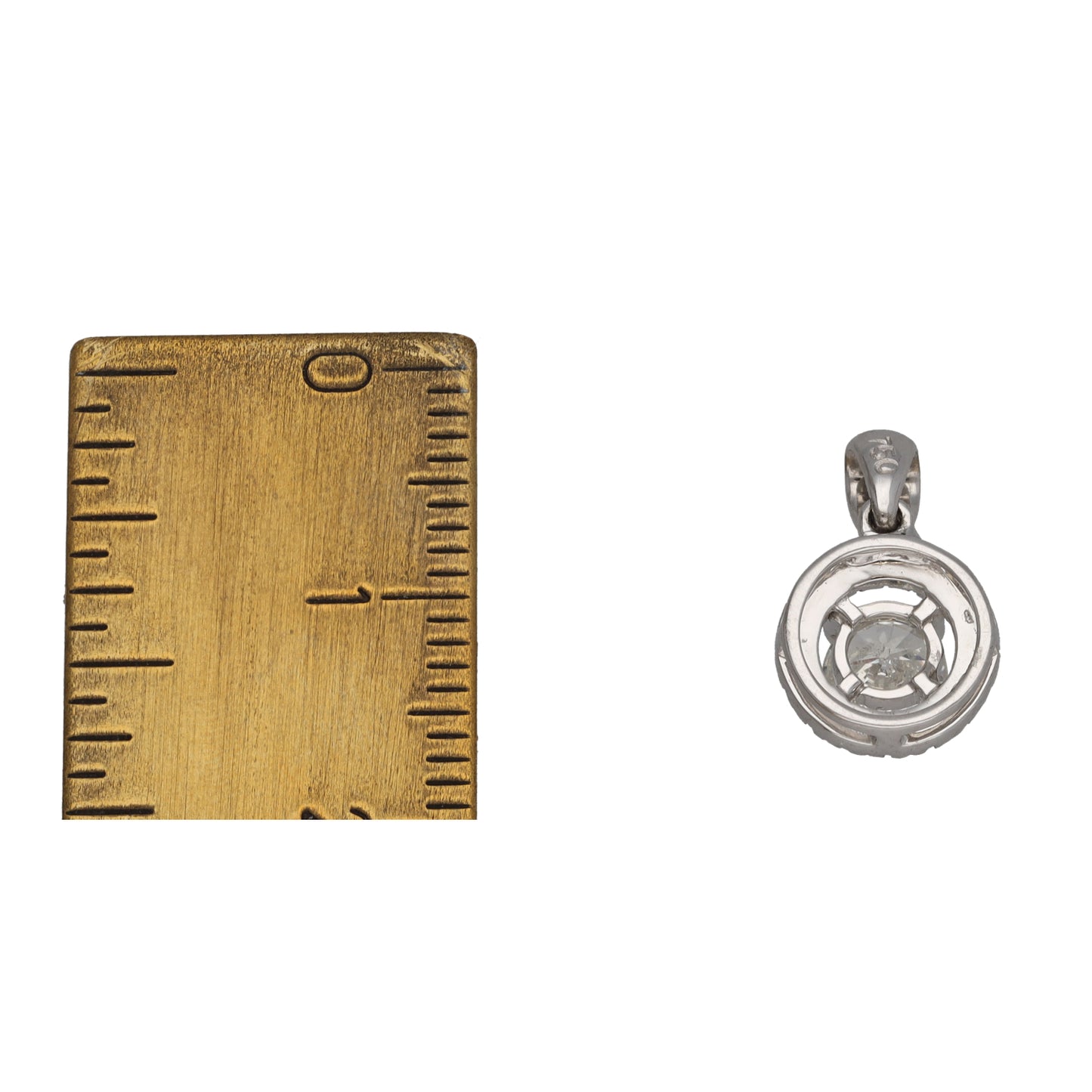 18ct White Gold 0.66ct Diamond Cluster Pendant