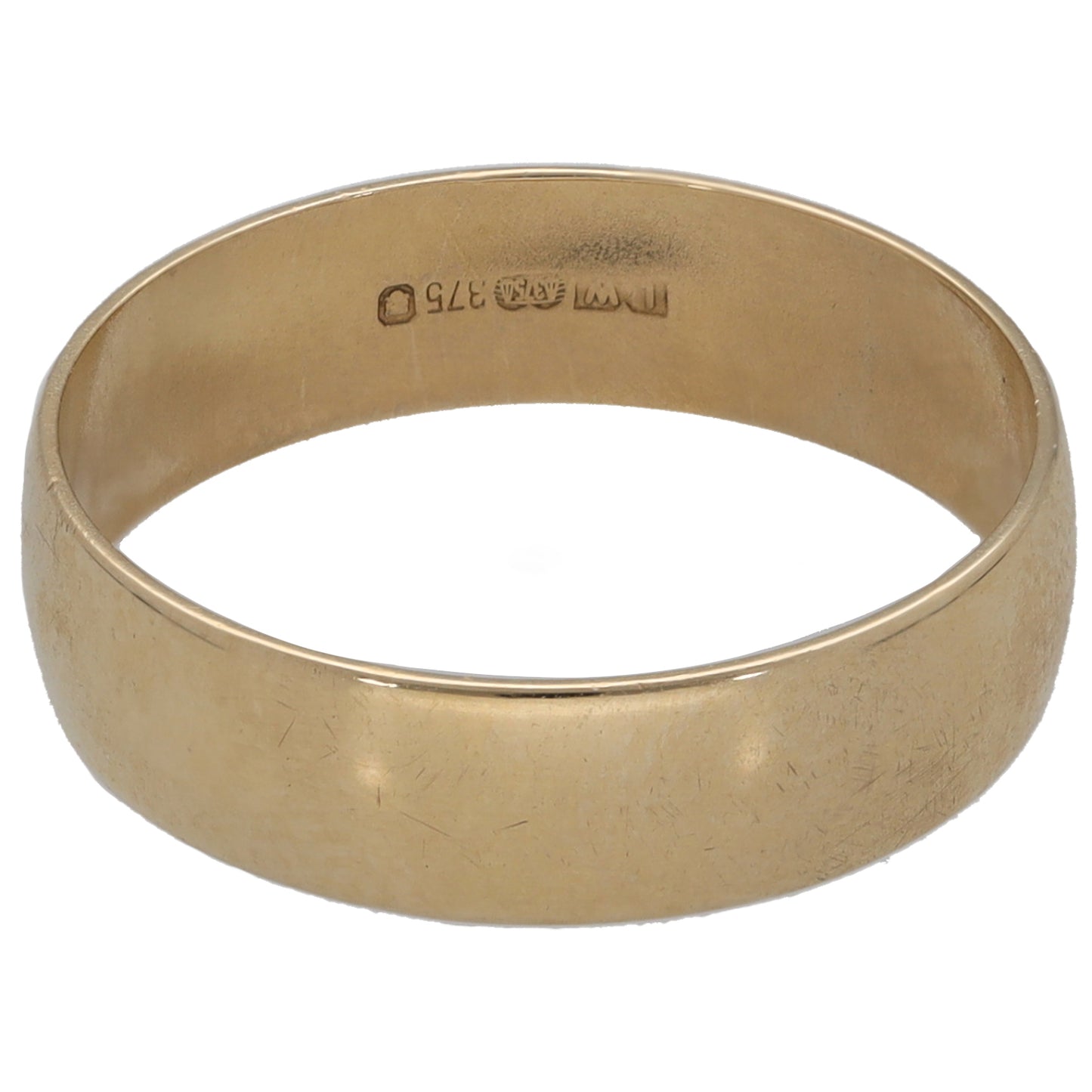 9ct Gold Plain Wedding Ring Size M