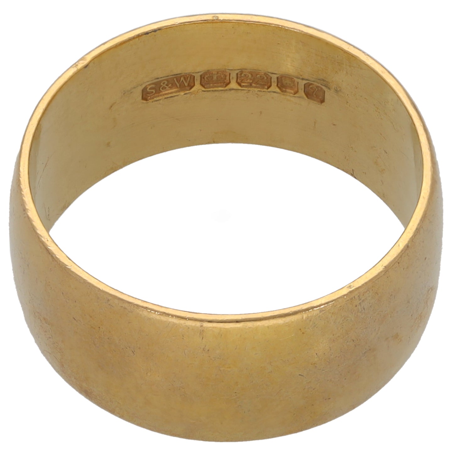 22ct Gold Plain Wedding Ring Size P