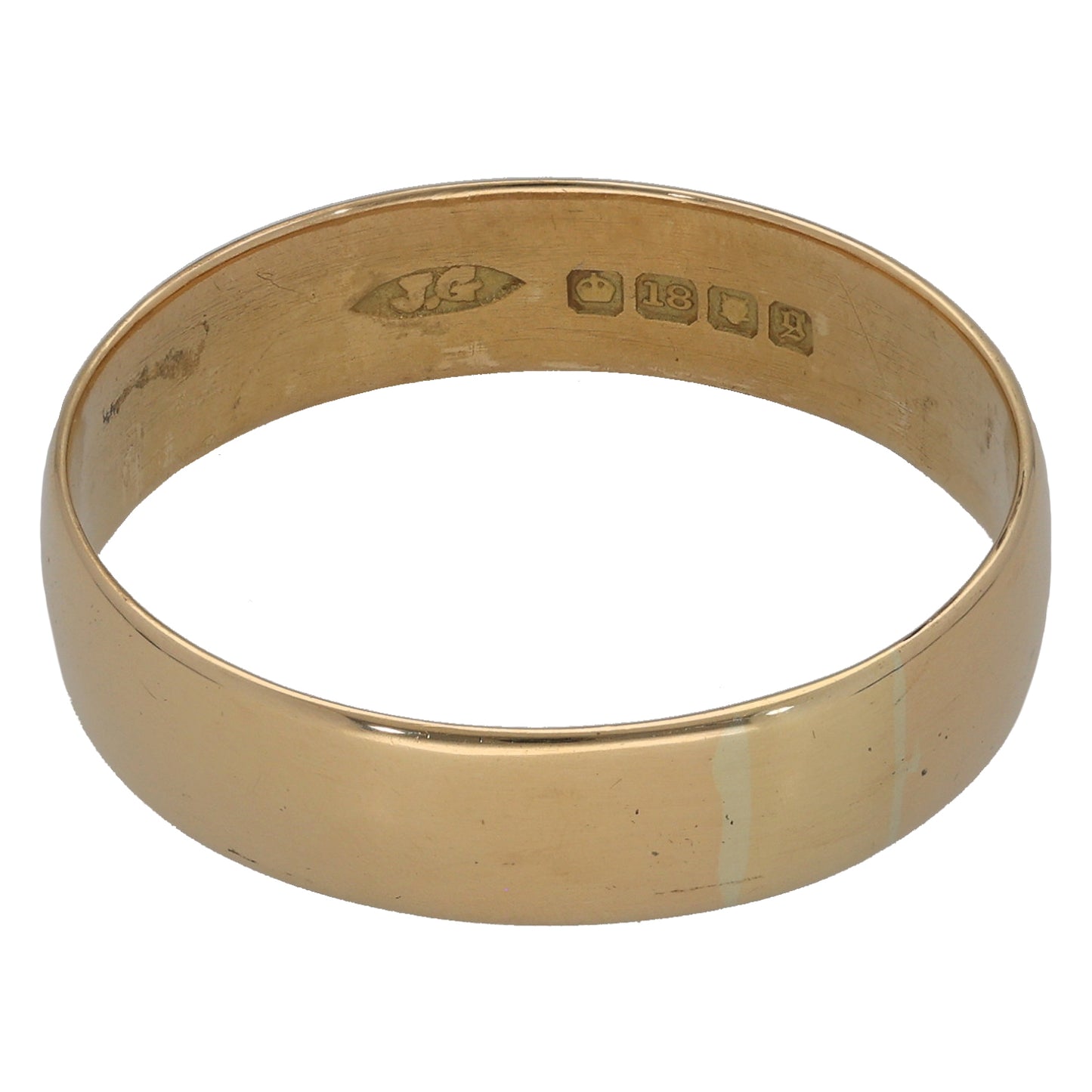 18ct Gold Plain Wedding Ring Size Z+3