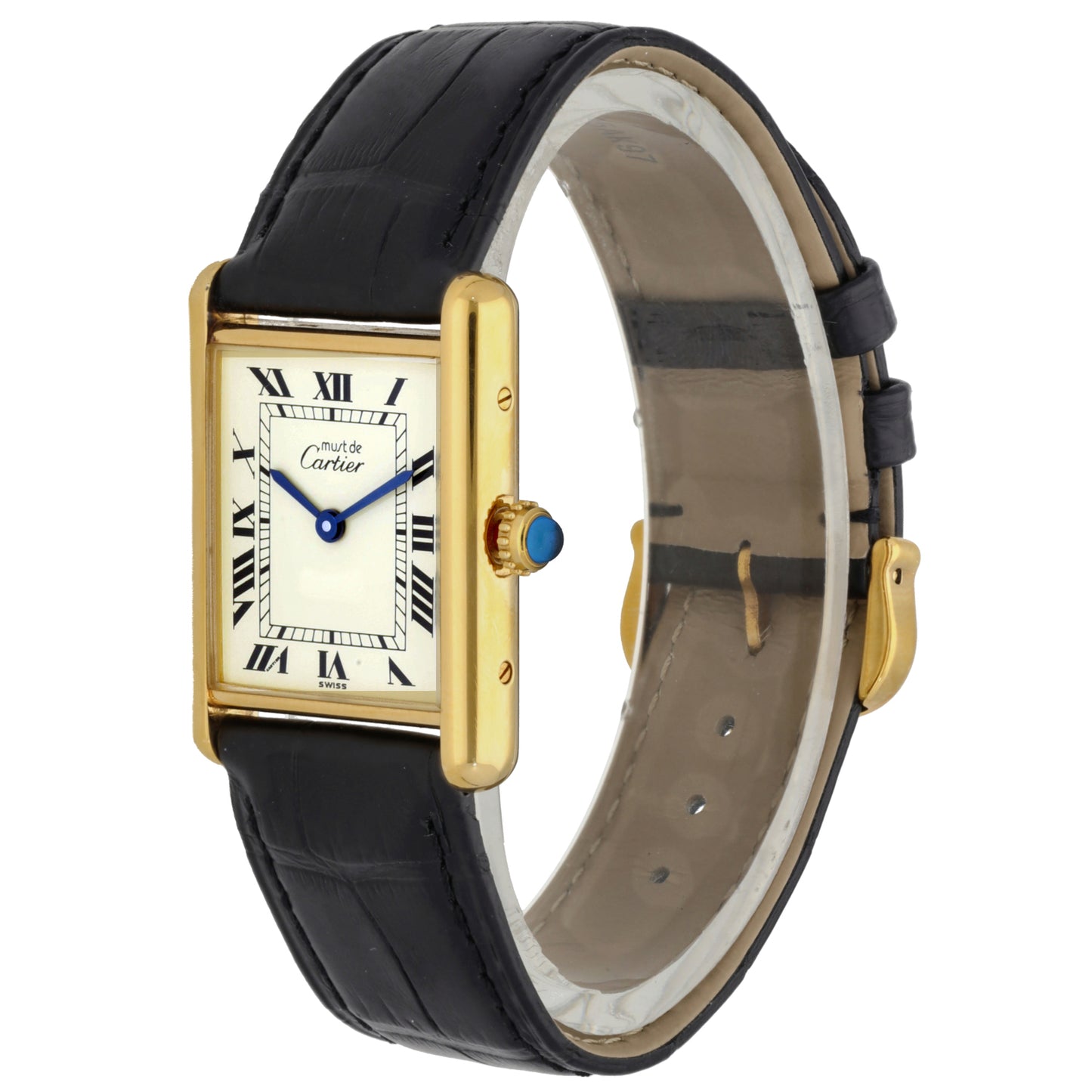 Cartier Tank Vermeil 590005 23.5mm Gold Plated Watch