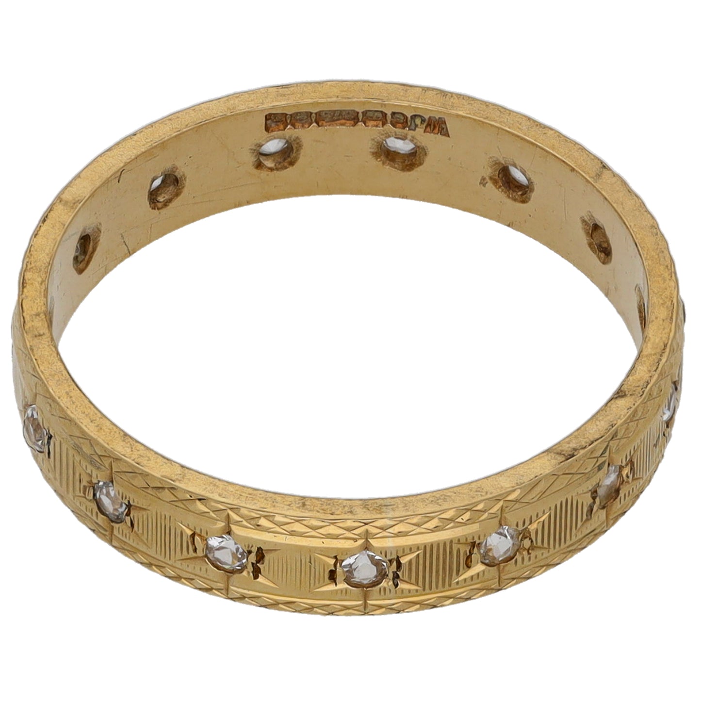 9ct Gold Cubic Zirconia Eternity Ring Size M