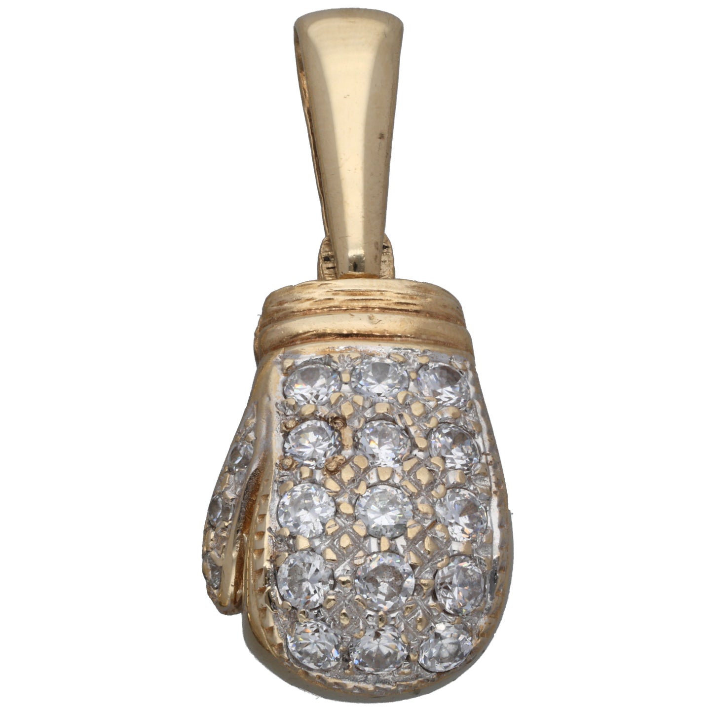 9ct Gold Cubic Zirconia Boxing Glove Pendant