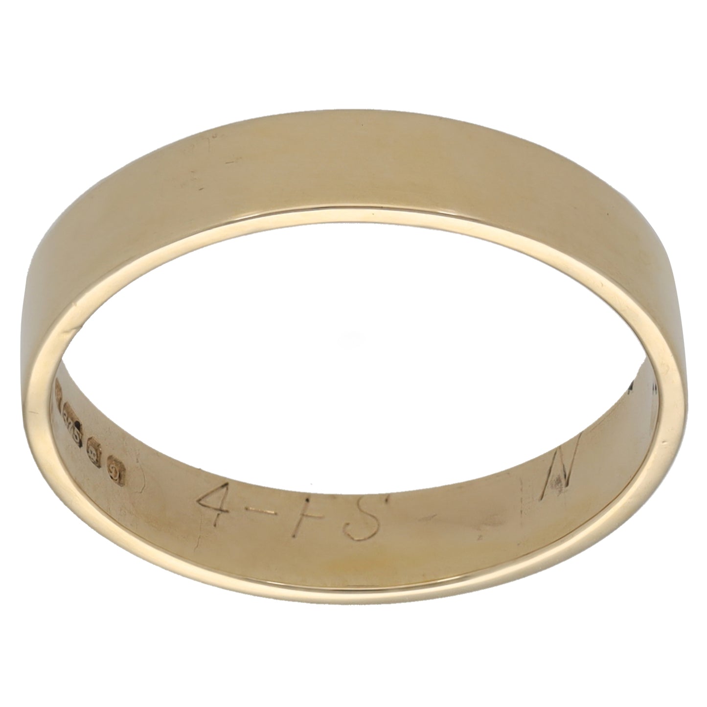9ct Gold Plain Wedding Ring Size P