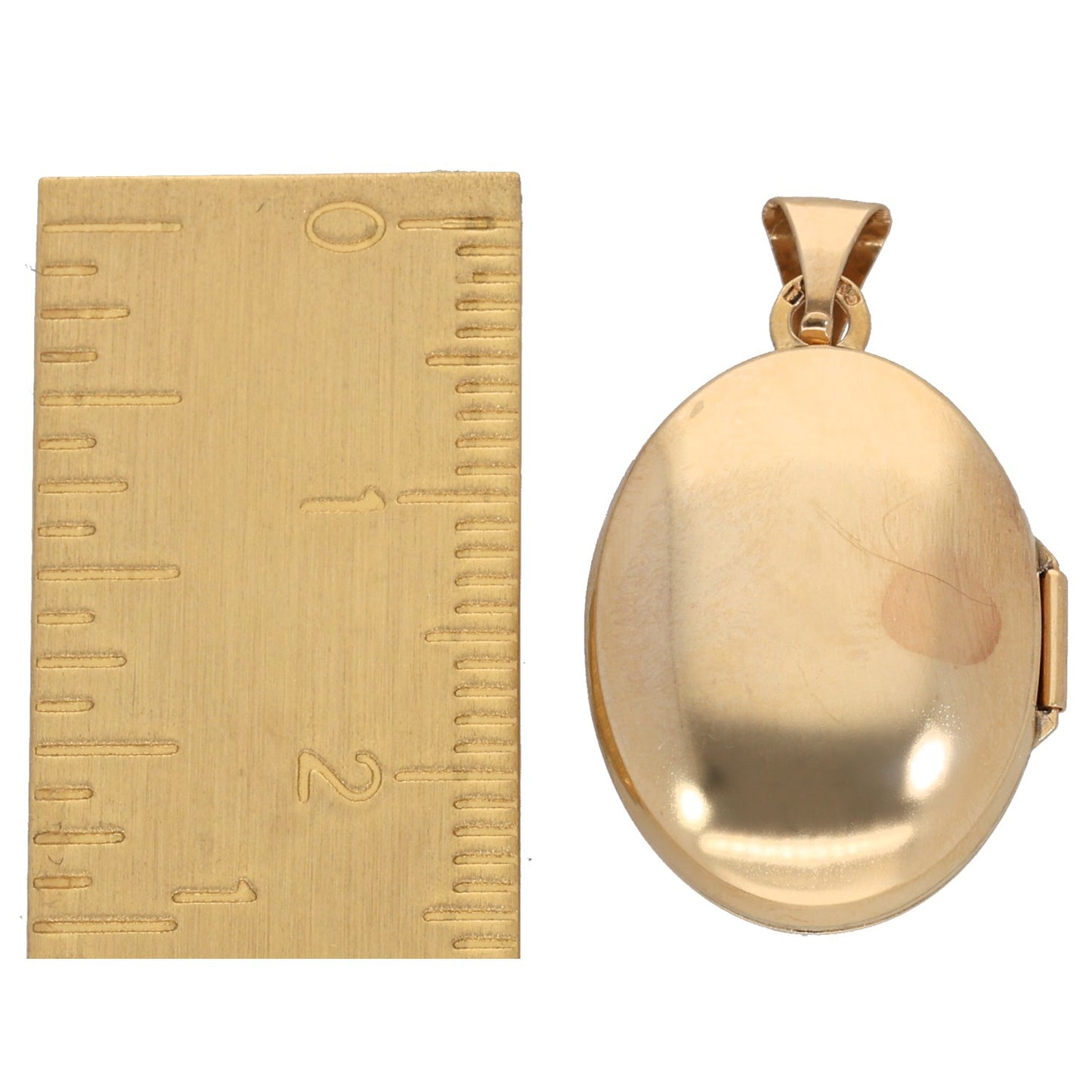 9ct Gold Patterned Locket Pendant