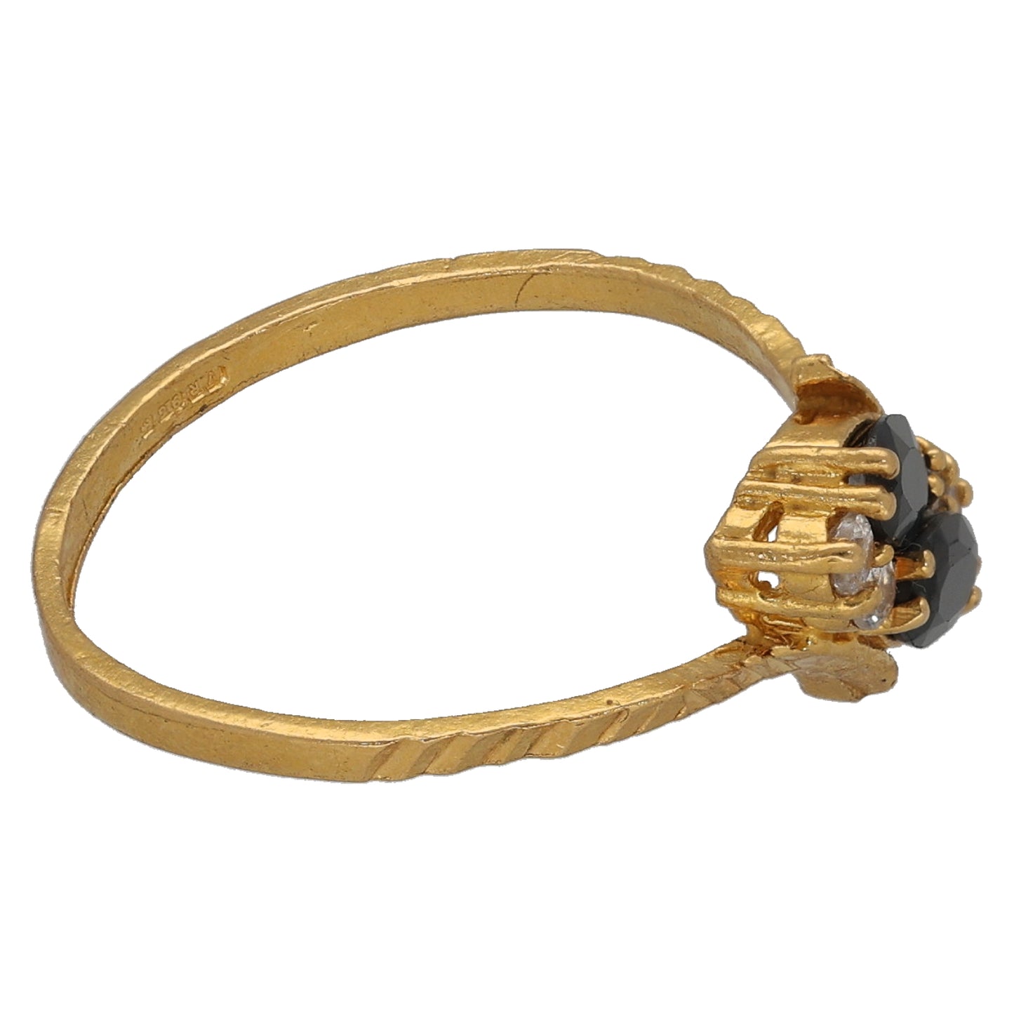 22ct Gold Imitation Gems Dress/Cocktail Ring Size M