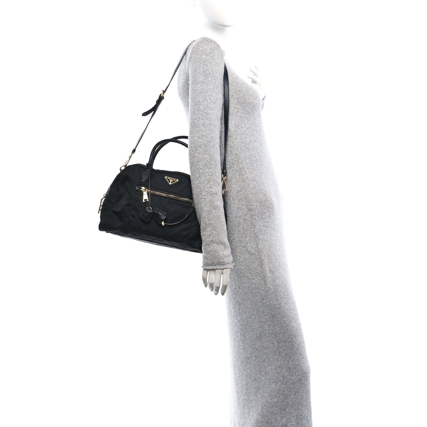 Prada B1843M Tessuto Nylon Bag - Black