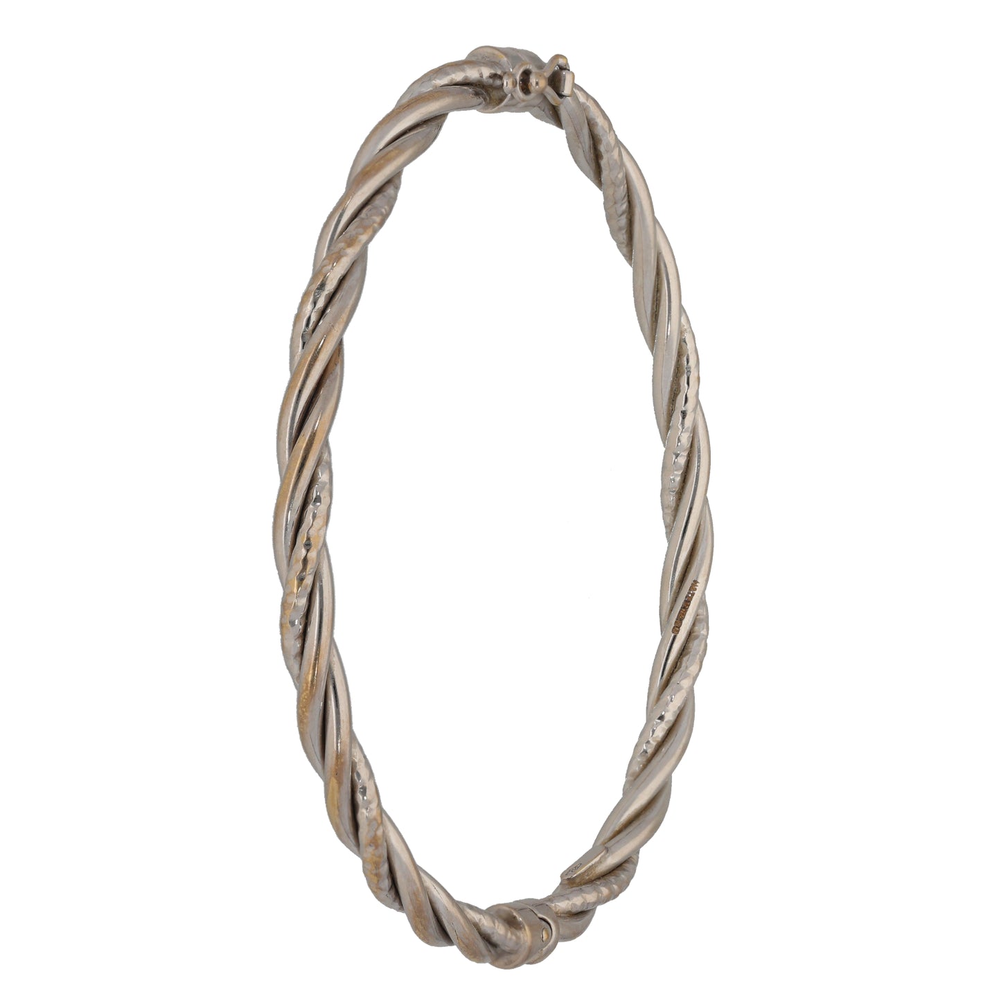 18ct White Gold Hinged/Clasp Bangle