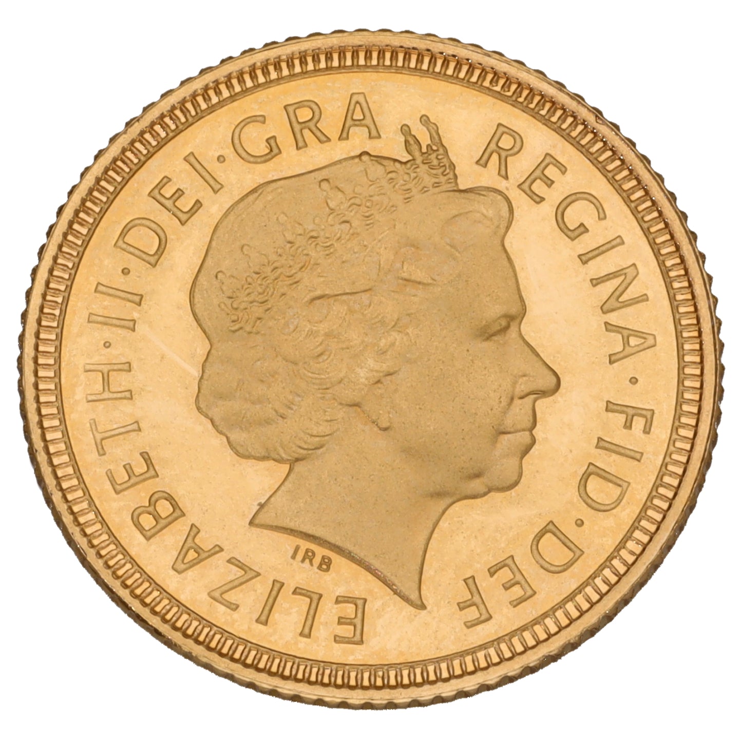 22ct Gold Queen Elizabeth II Half Sovereign Coin 2001