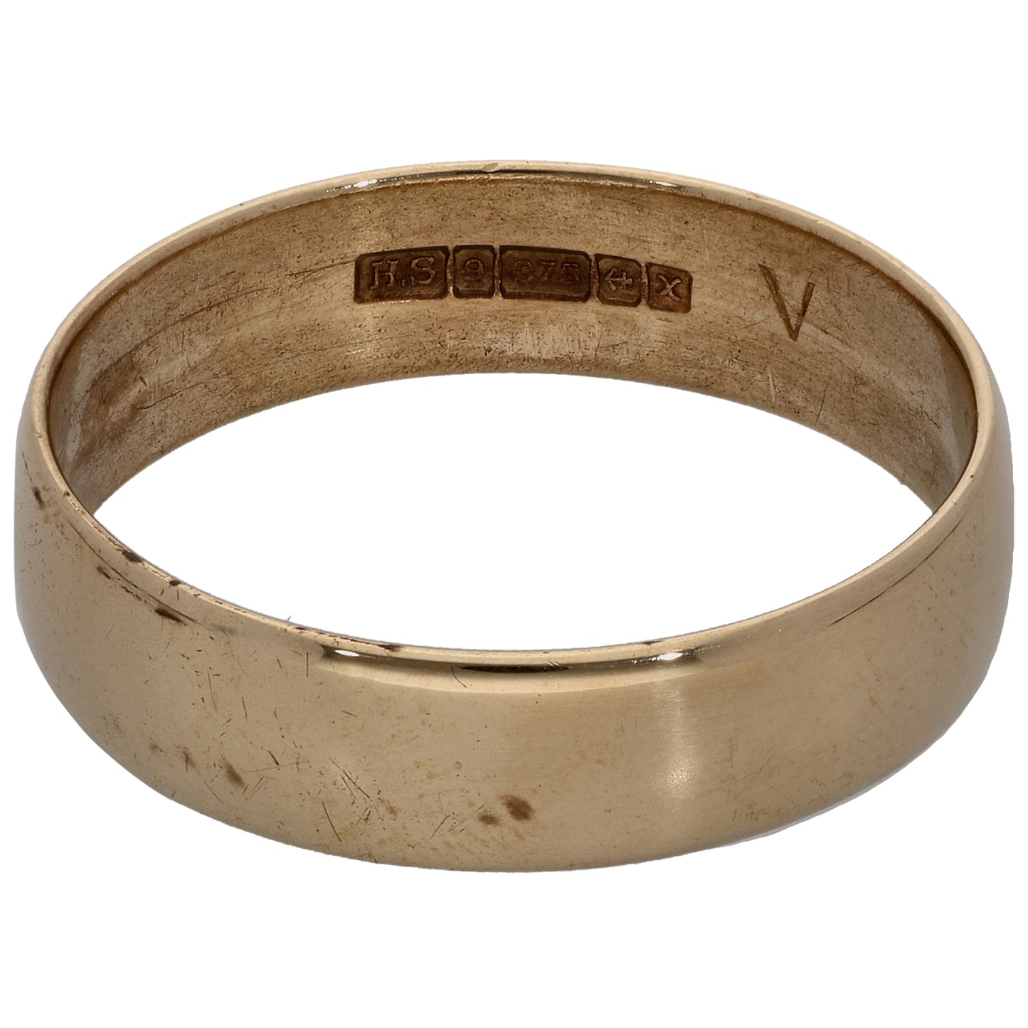 9ct Gold Plain Wedding Ring Size V