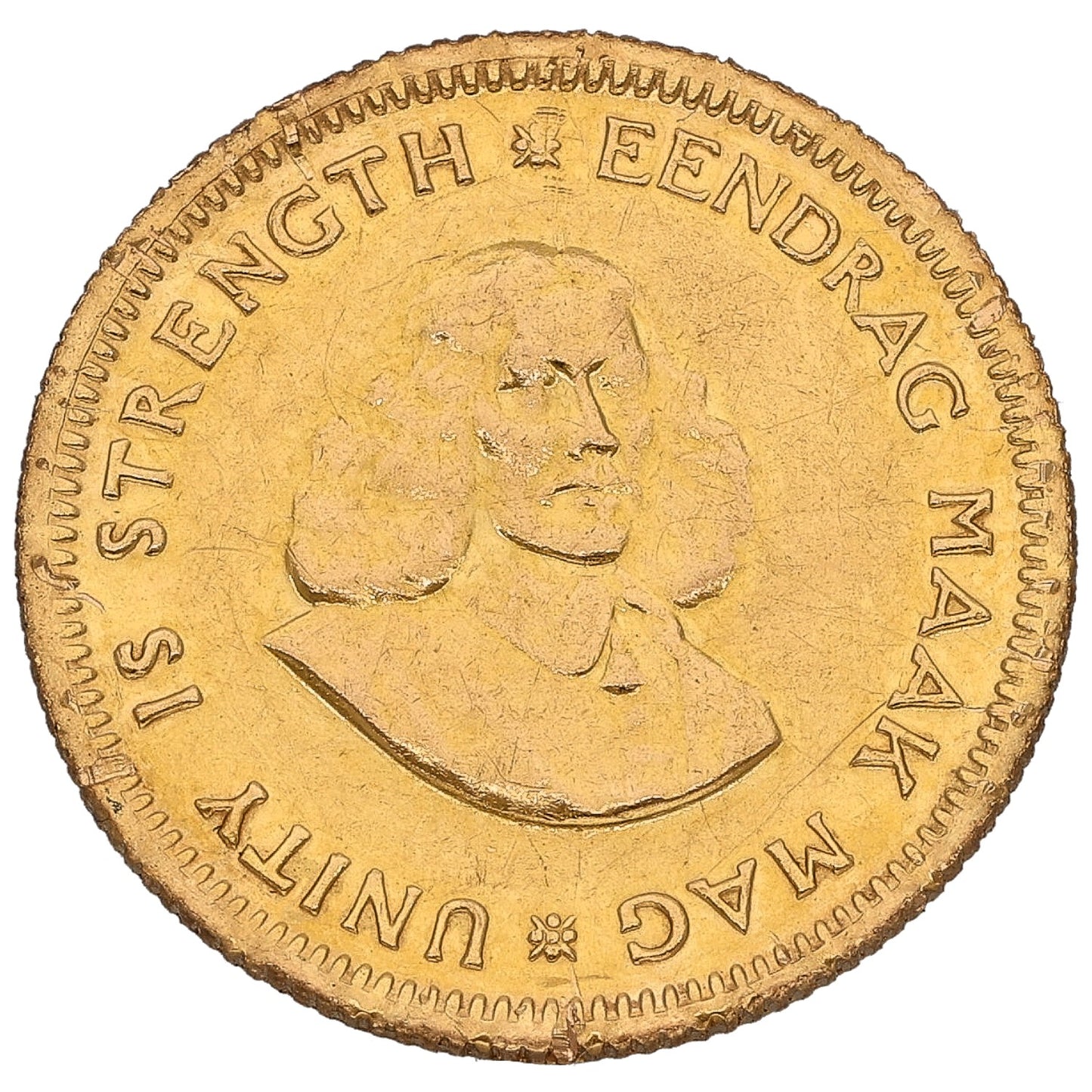 22ct Gold South Africa 1 Rand Coin 1980