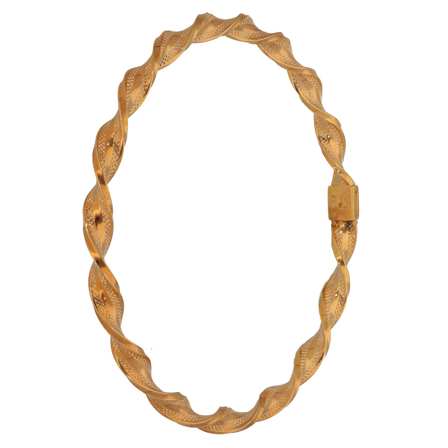 9ct Gold Twisted Bangle