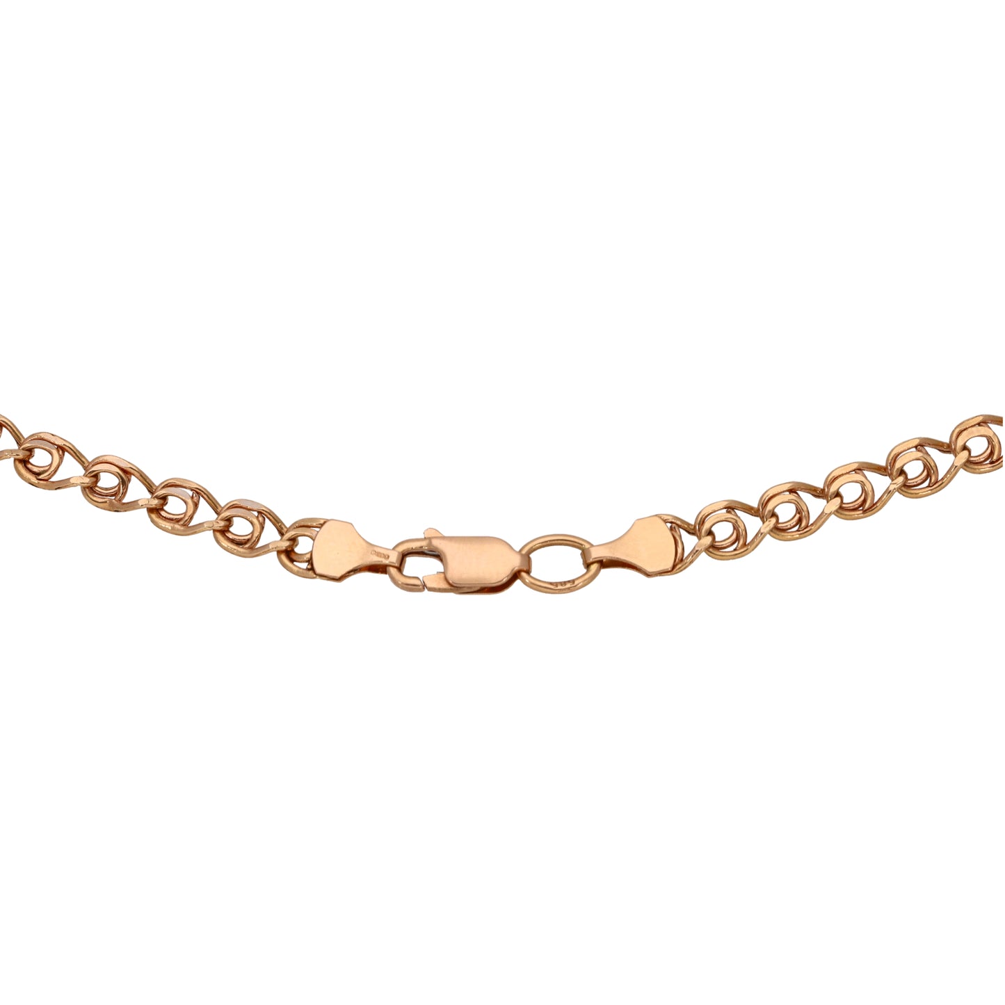 14ct Rose Gold Double Curb Chain 18"