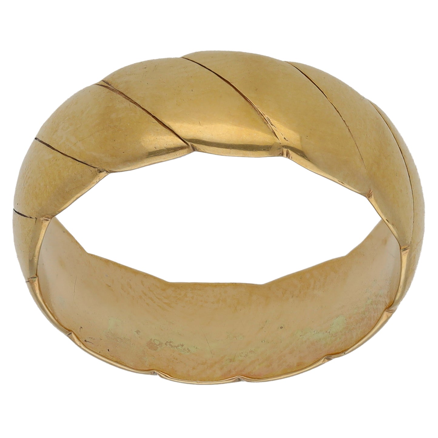 9ct Gold Patterned Wedding Ring Size U