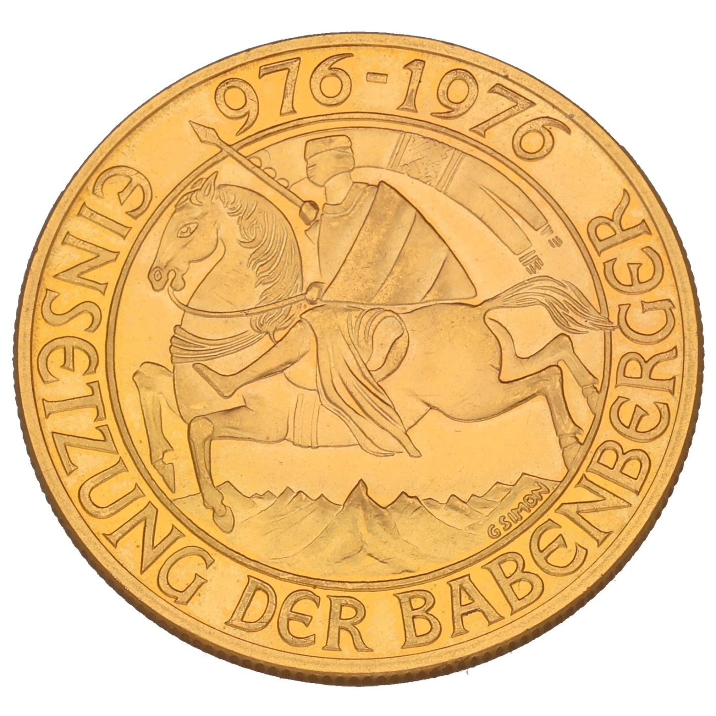 22ct Gold Austrian 1000 Schilling Coin 1976