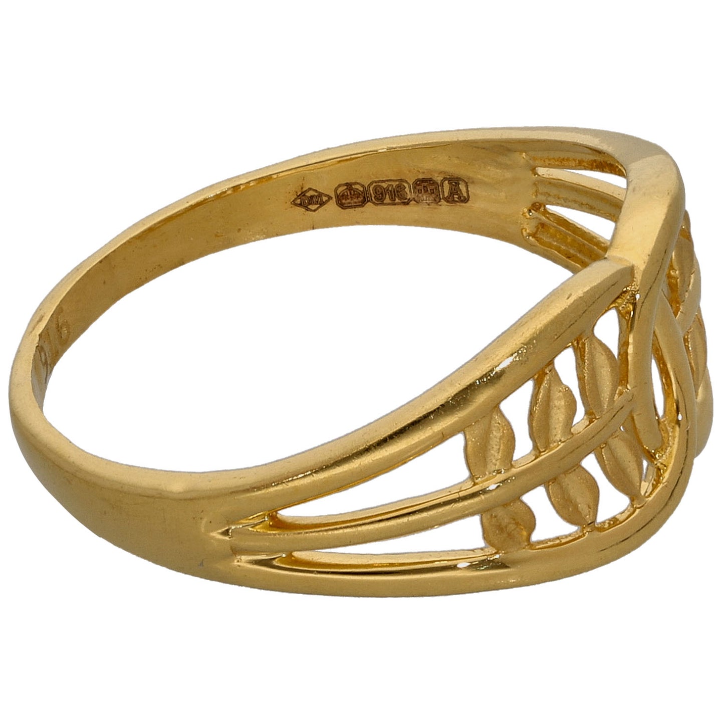 New 22ct Gold Leaf Wrap Ring
