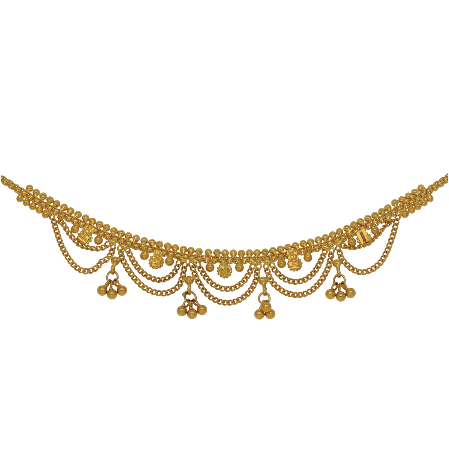 New 22ct Gold Chocker Drop Necklace 18"