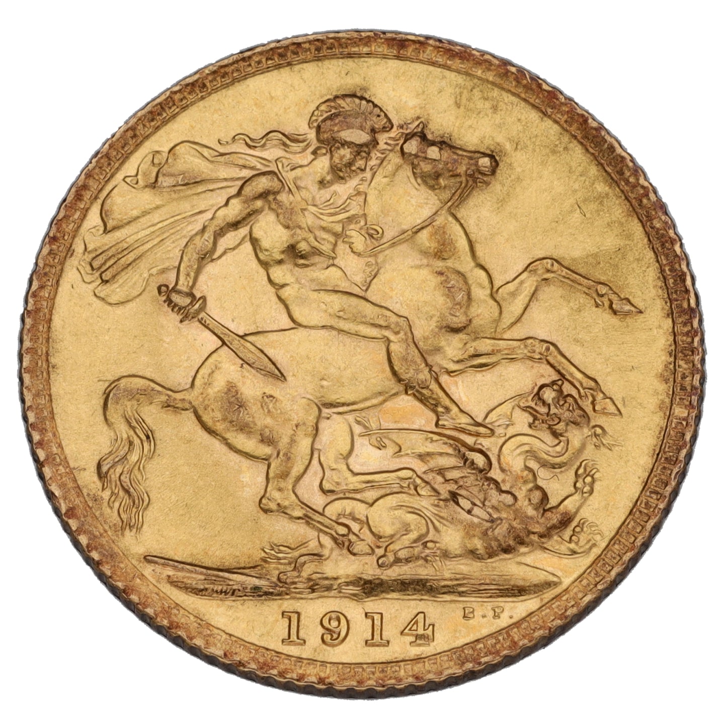 22ct Gold King George V Full Sovereign Coin 1914