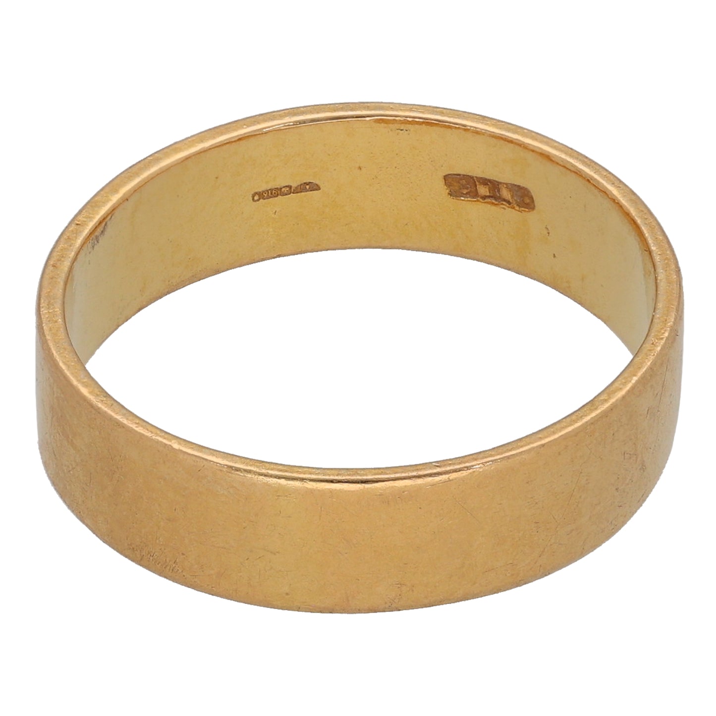 22ct Gold Plain Wedding Ring Size Q