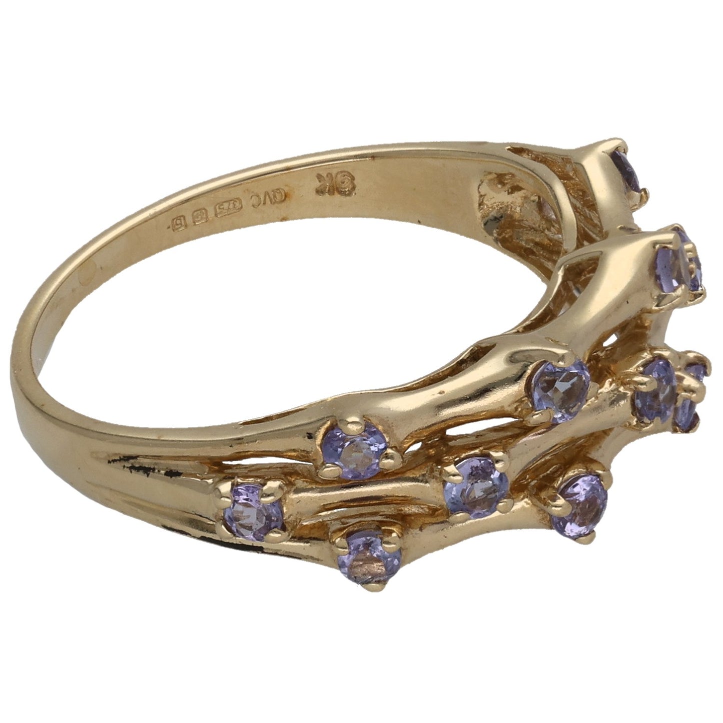 9ct Gold Tanzanite Dress/Cocktail Ring Size N