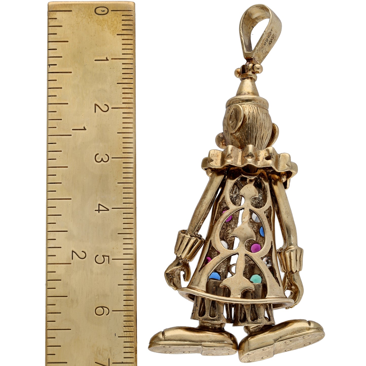 9ct Gold Imitation Clown Pendant